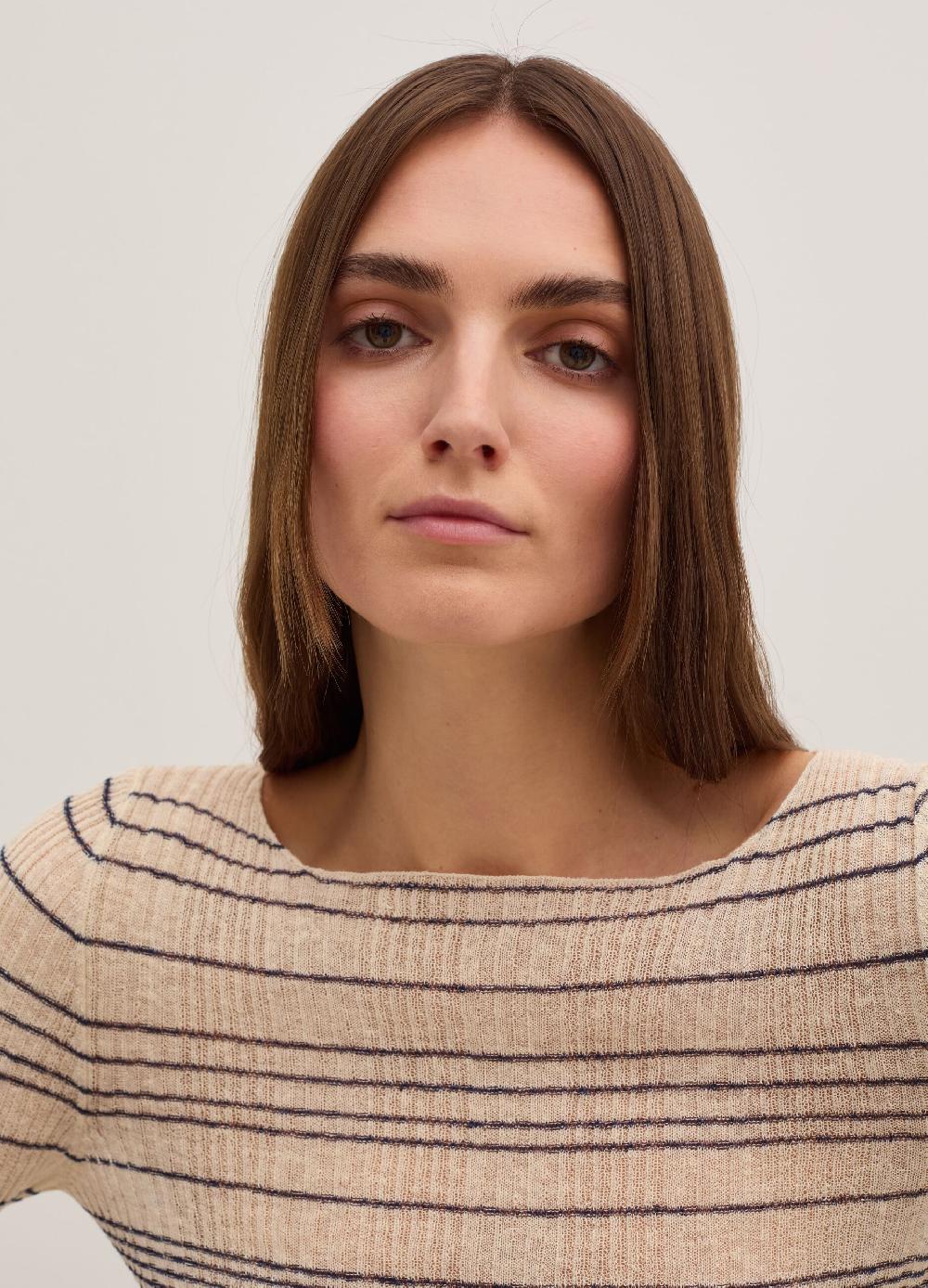 Stefanel Maglia A Costine Con Maniche Lunghe