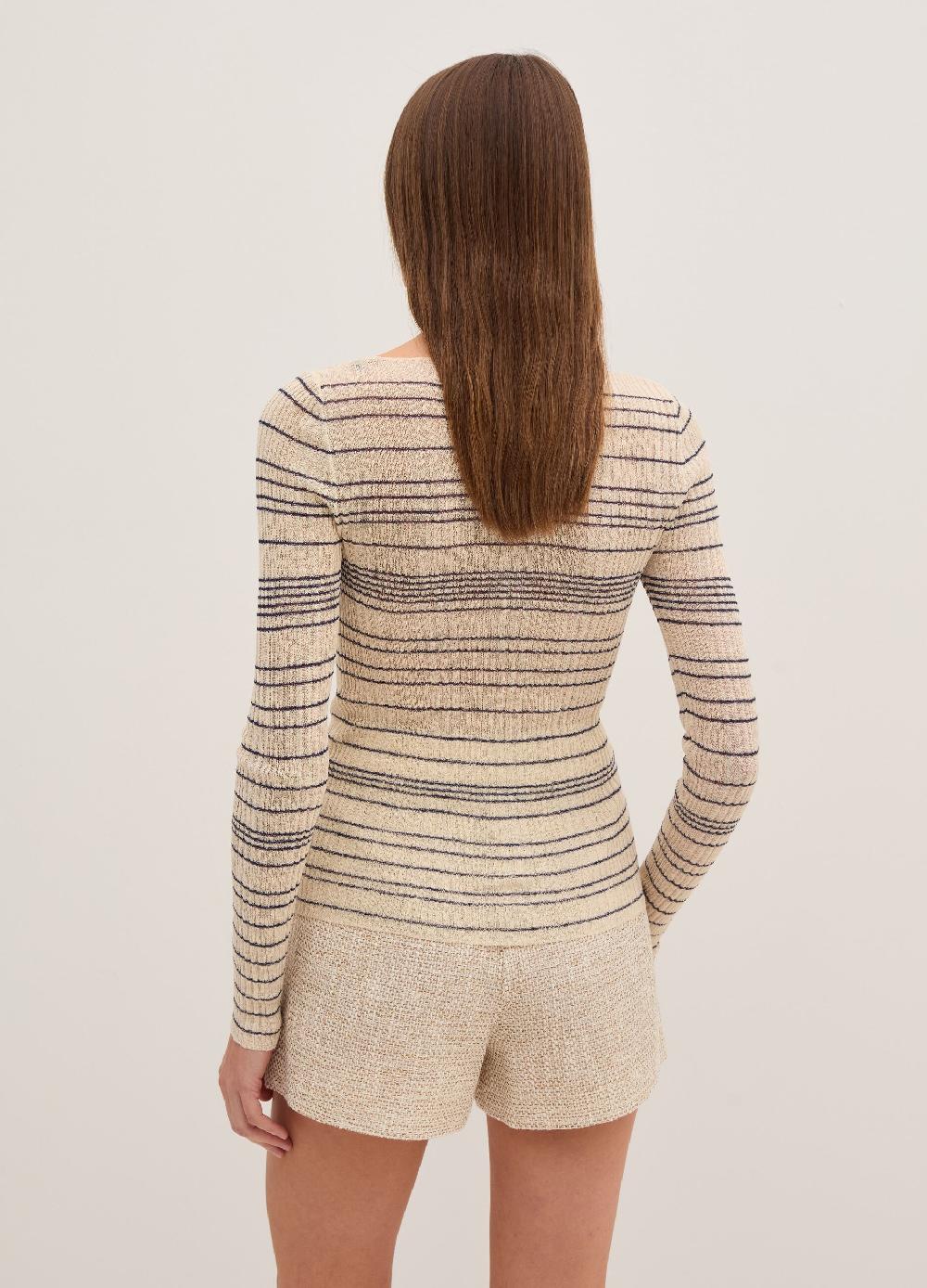 Stefanel Maglia A Costine Con Maniche Lunghe