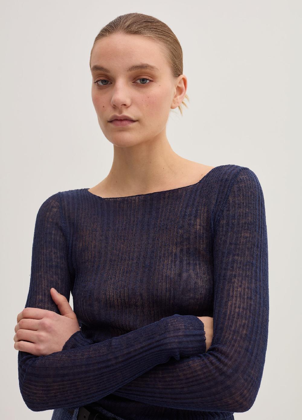 Stefanel Maglia A Costine Con Maniche Lunghe