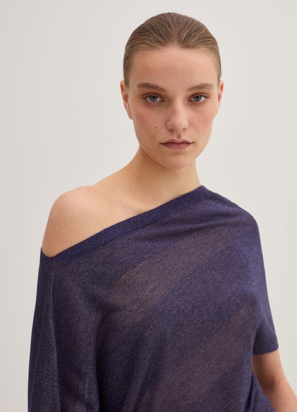 Stefanel Maglia A Costine In Lurex