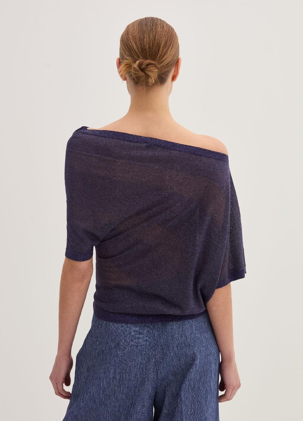 Stefanel Maglia A Costine In Lurex