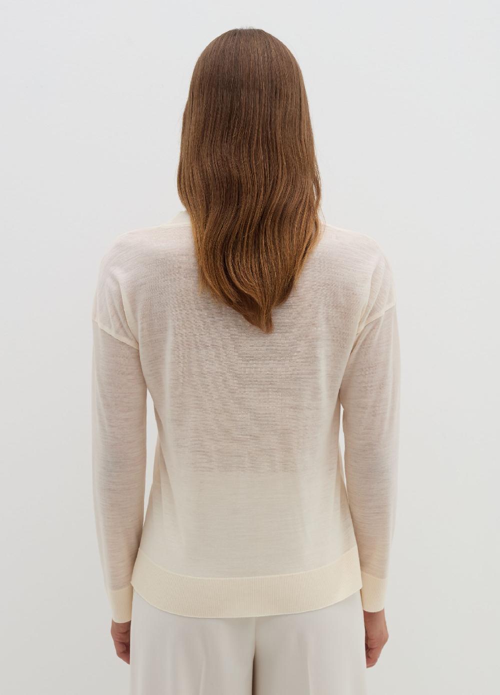 Stefanel Maglia A Maniche Lunghe In Lana E Lyocell