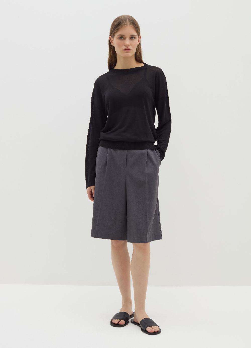 Stefanel Maglia a maniche lunghe in lana e Lyocell