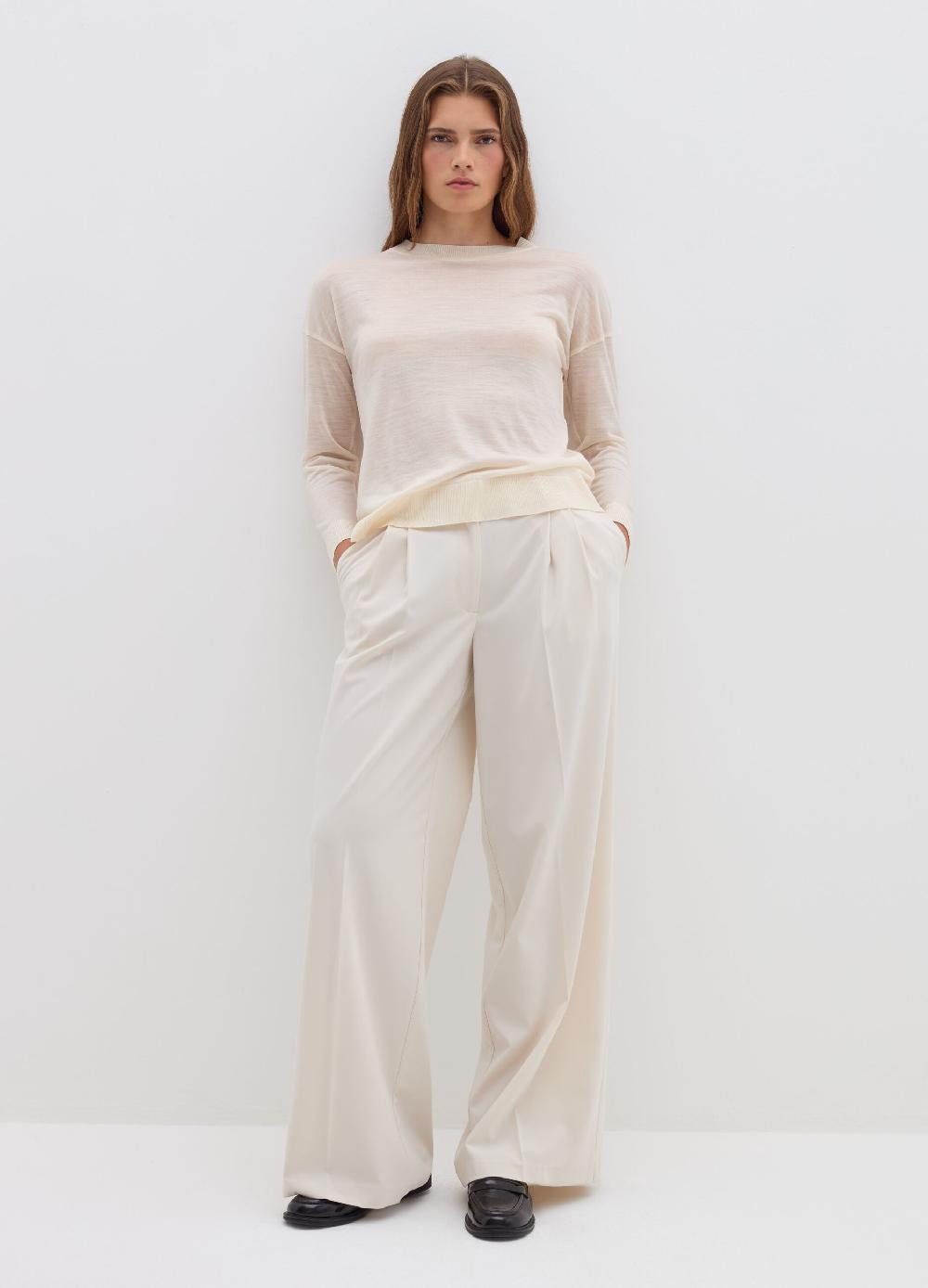 Stefanel Maglia a maniche lunghe in lana e Lyocell