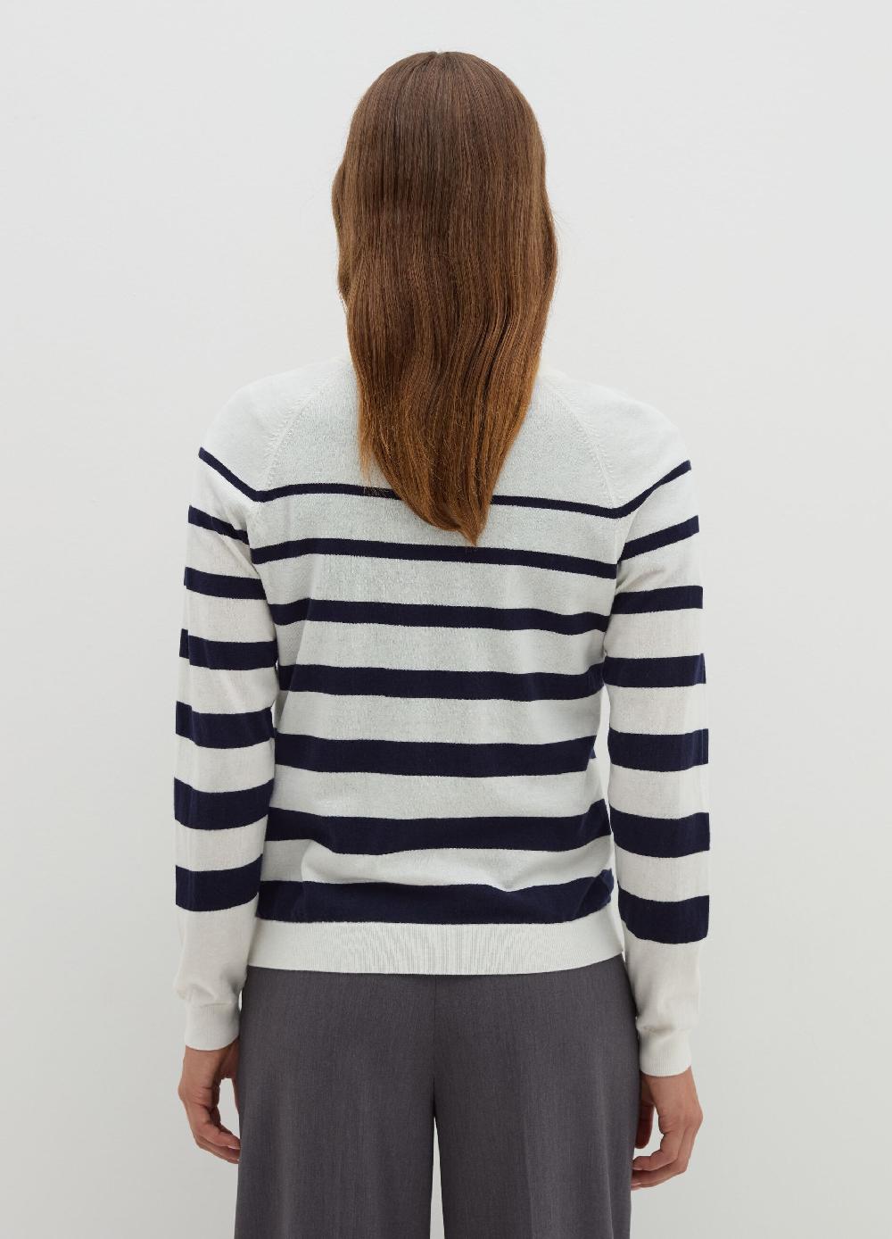 Stefanel Maglia A Righe In Lana Cotone E Cashmere