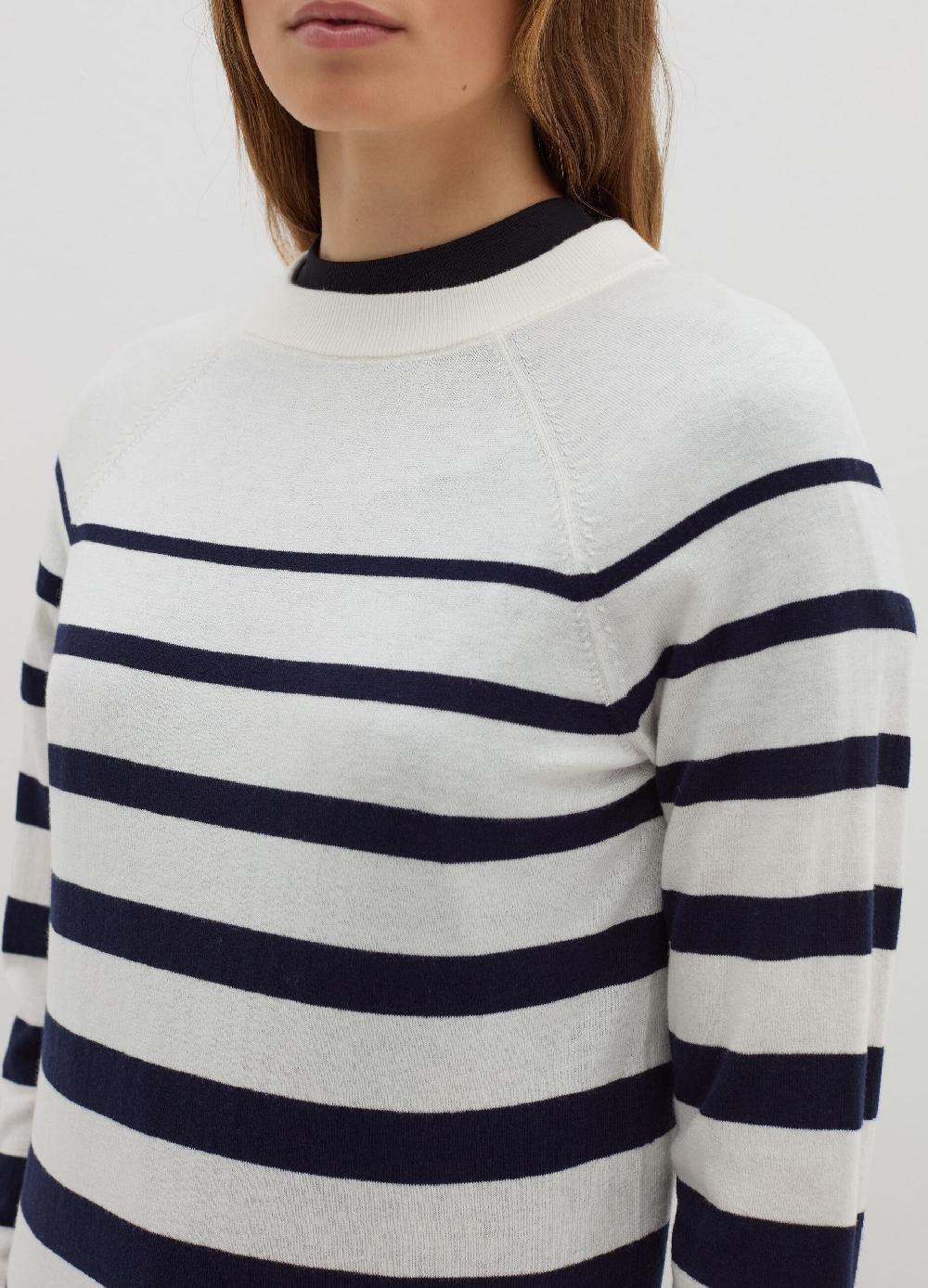 Stefanel Maglia A Righe In Lana Cotone E Cashmere