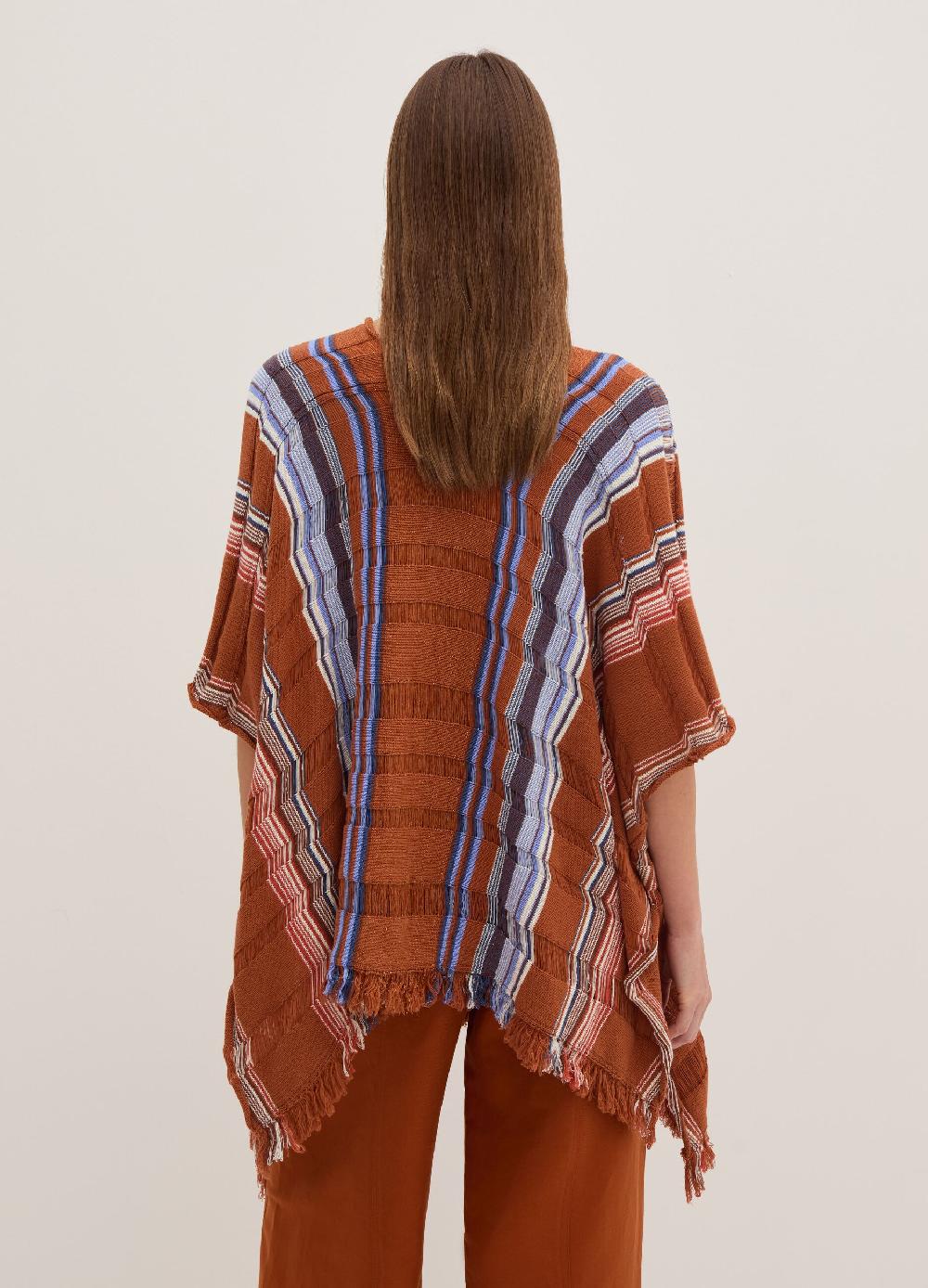 Stefanel Maglia A Righe Multicolor Con Frange