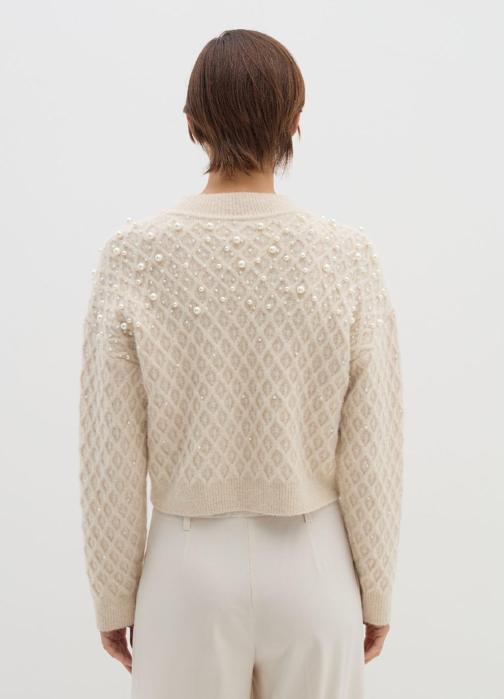 Stefanel Maglia A Rombi Con Perle