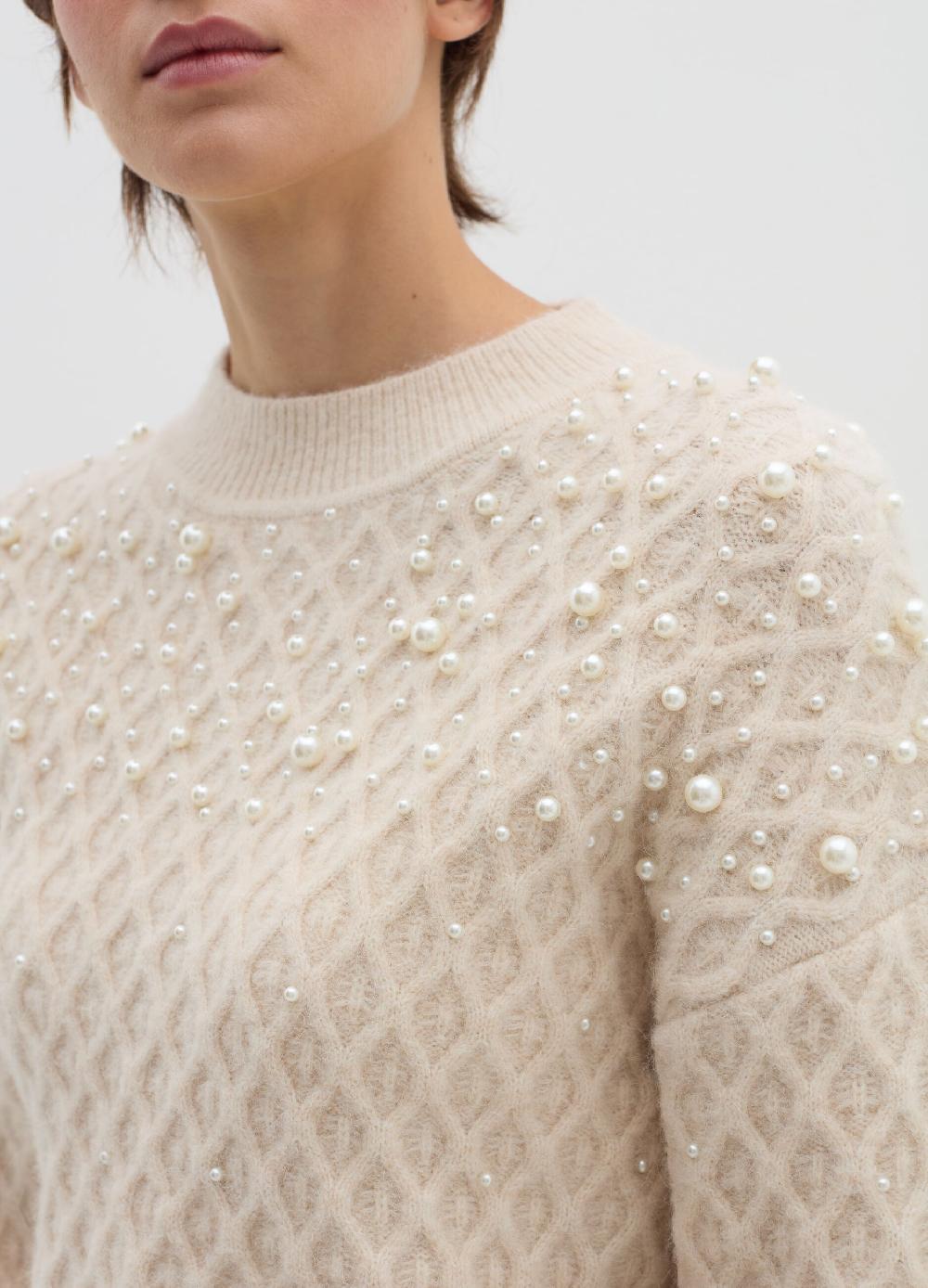 Stefanel Maglia A Rombi Con Perle