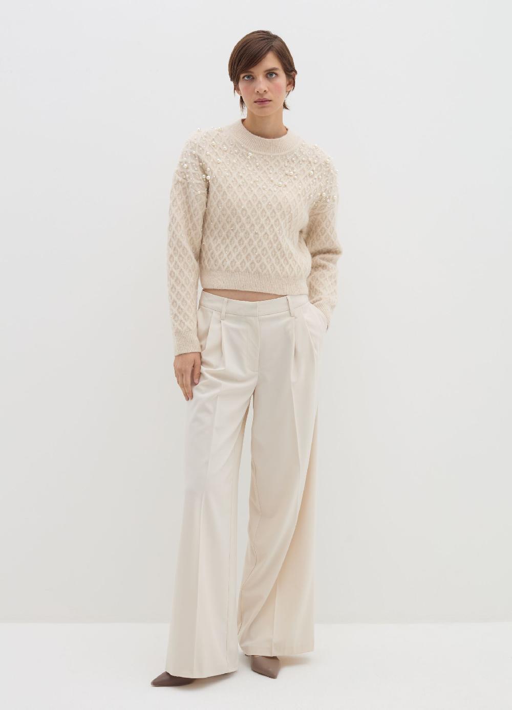 Stefanel Maglia a rombi con perle