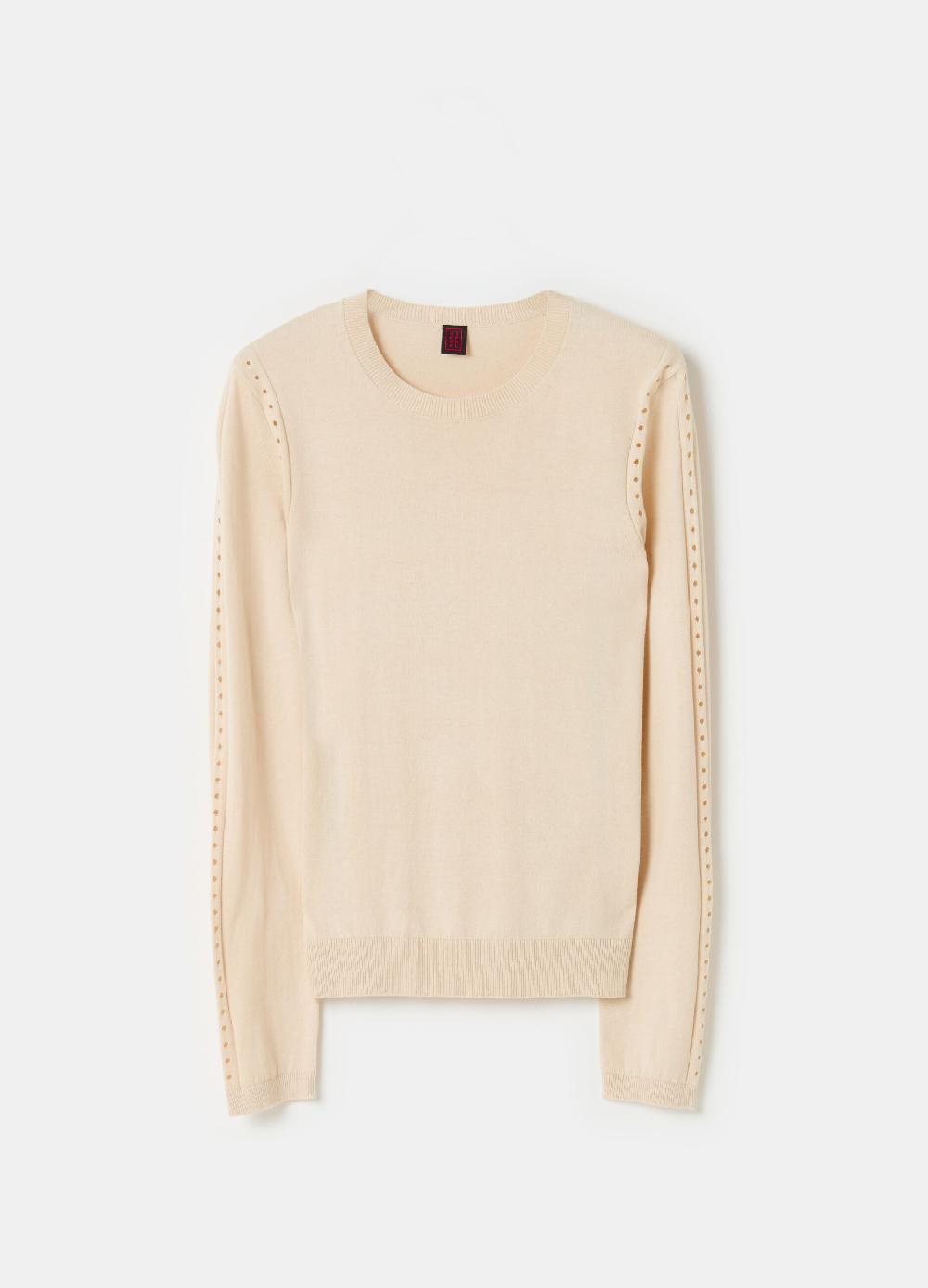 Stefanel Maglia Con Dettagli Traforati Scollo A V