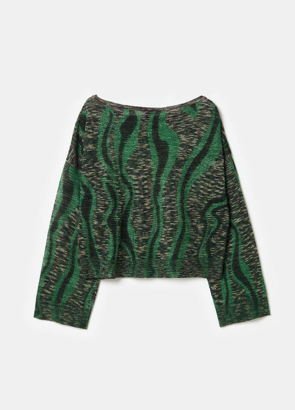 Stefanel Maglia Con Intarsio A Maniche Lunghe