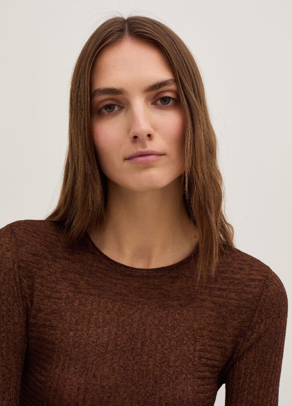 Stefanel Maglia Effetto Shantung A Coste Piatte