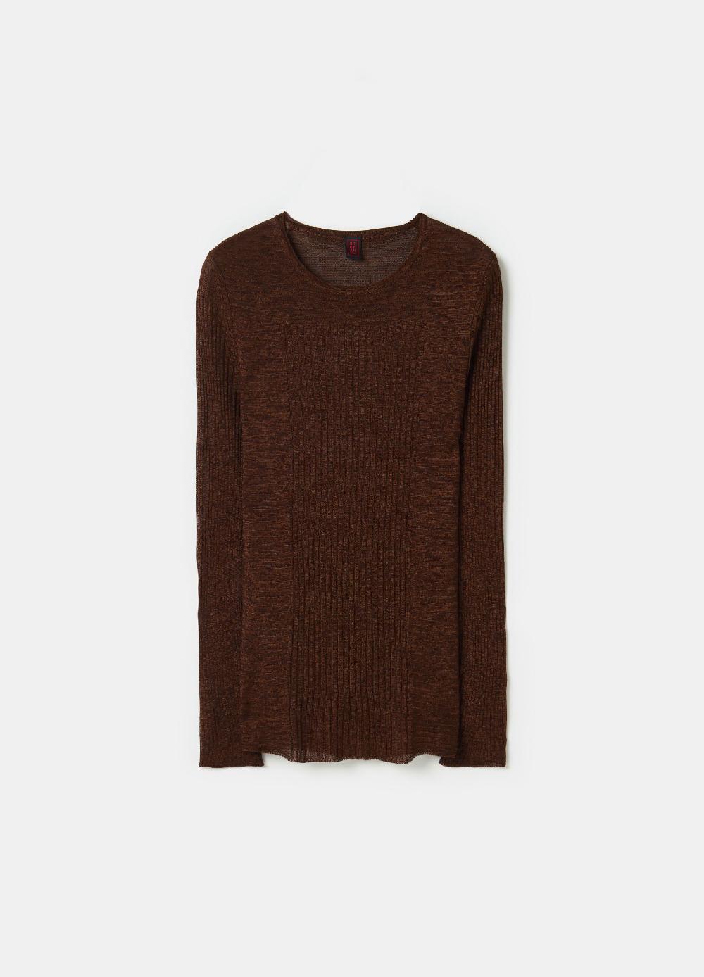 Stefanel Maglia Effetto Shantung A Coste Piatte