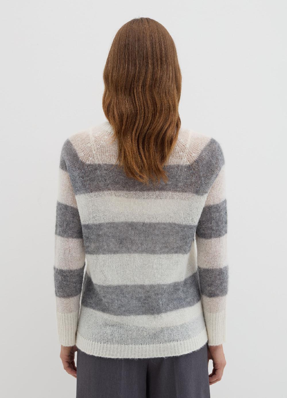 Stefanel Maglia In Alpaca Leggero A Righe