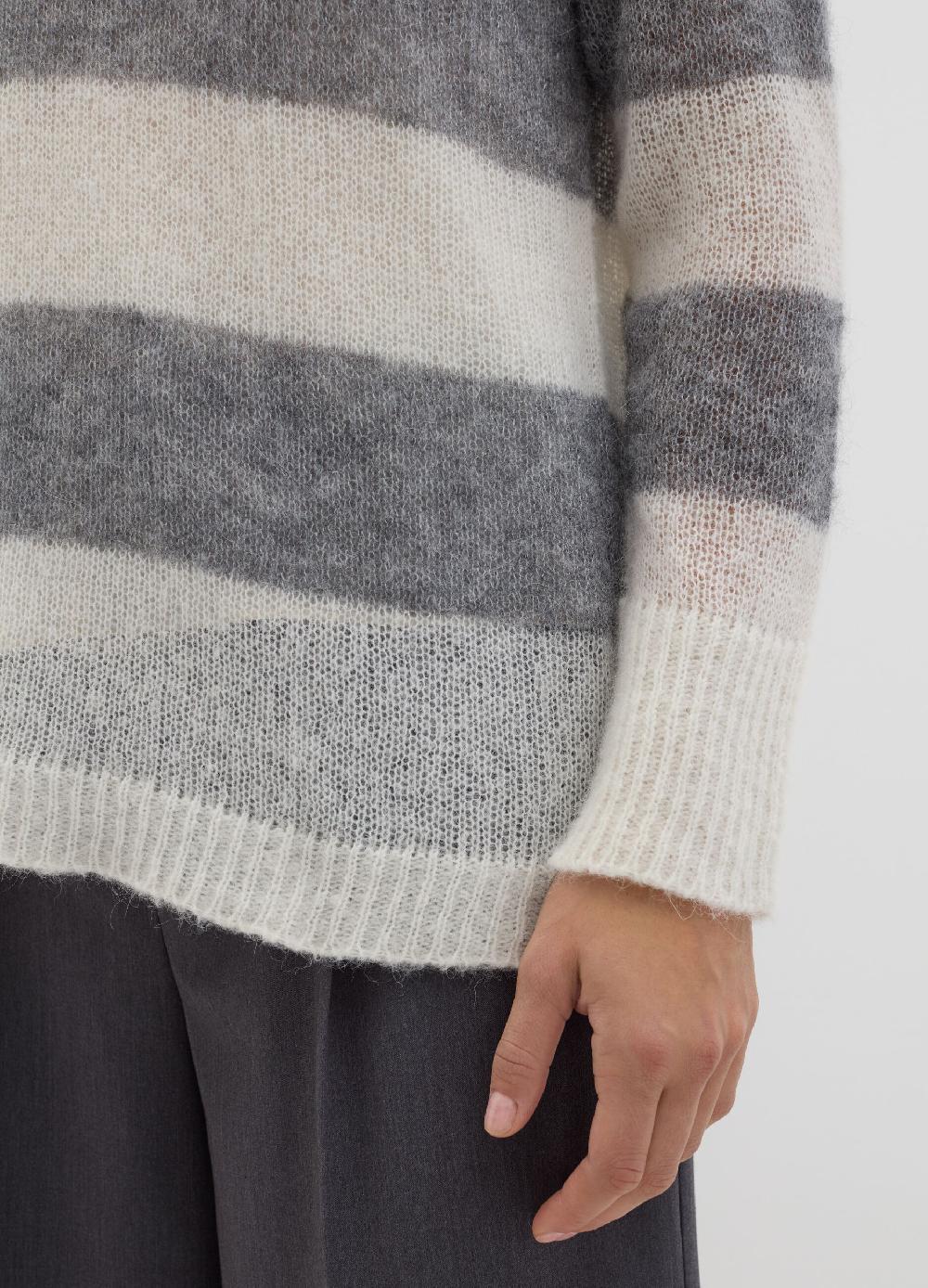 Stefanel Maglia In Alpaca Leggero A Righe