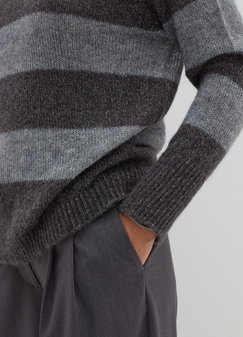 Stefanel Maglia In Alpaca Leggero A Righe