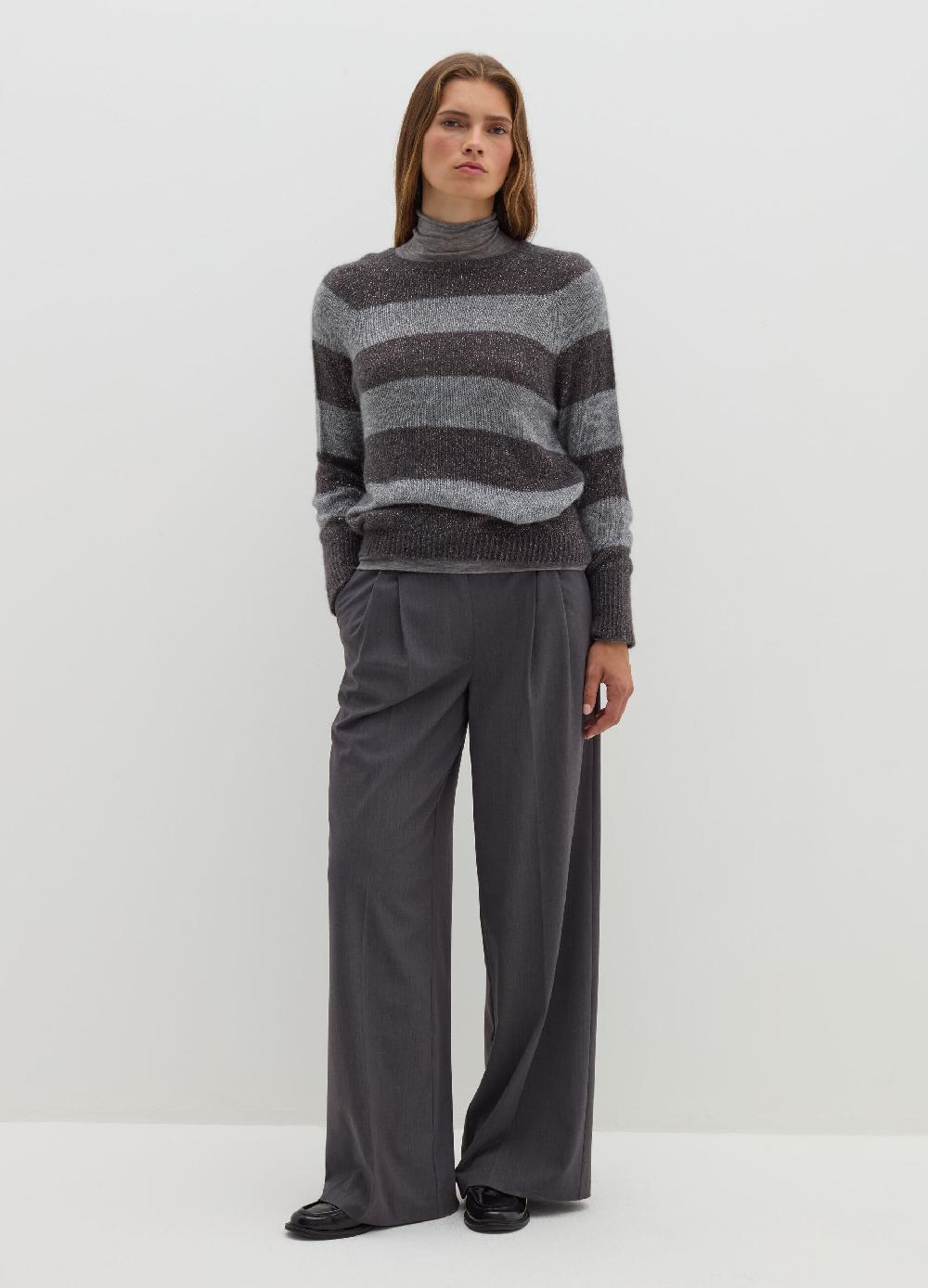 Stefanel Maglia in alpaca leggero a righe