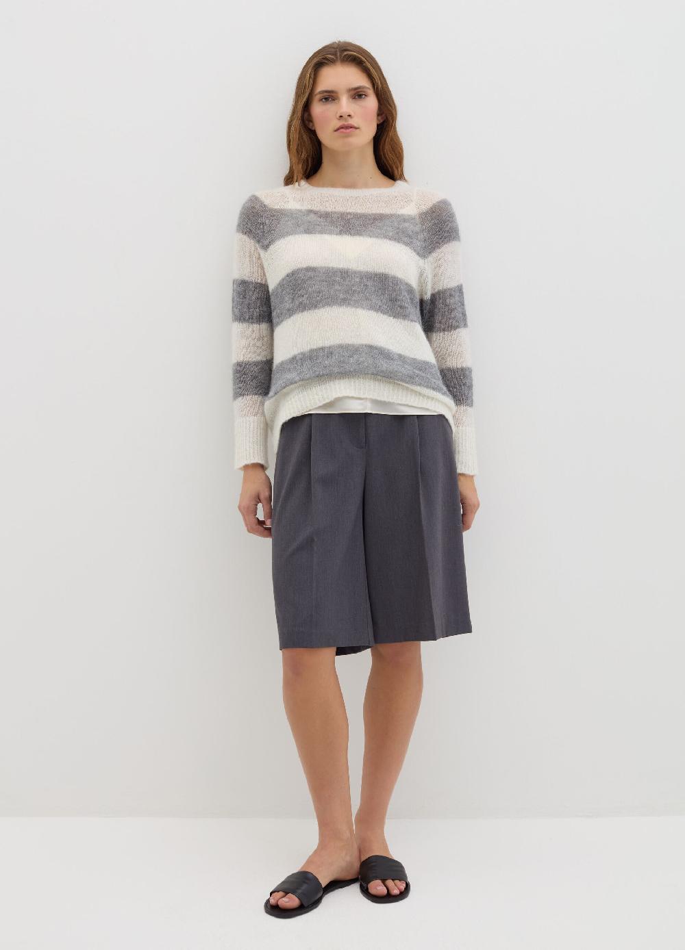 Stefanel Maglia in alpaca leggero a righe