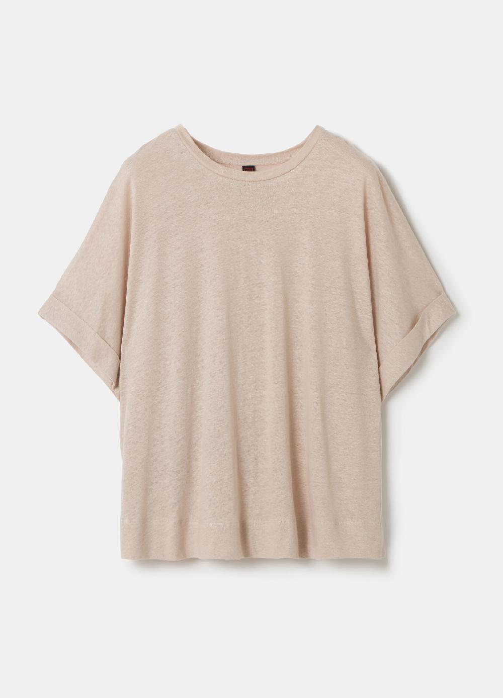 Stefanel Maglia In Jersey Di Puro Lino