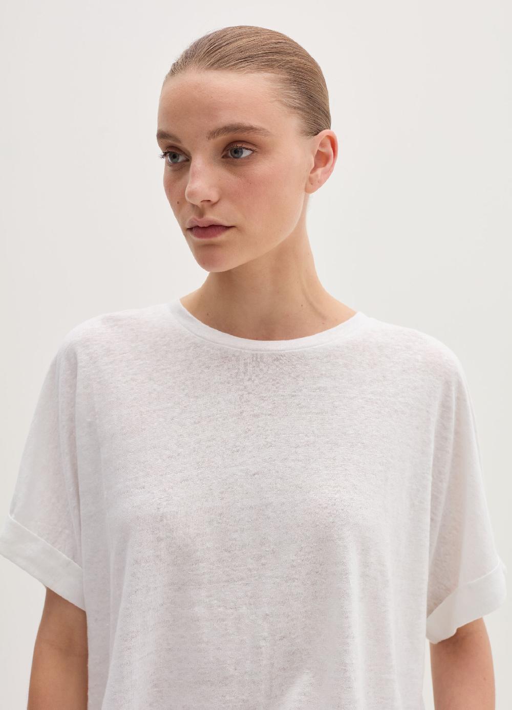 Stefanel Maglia In Jersey Di Puro Lino