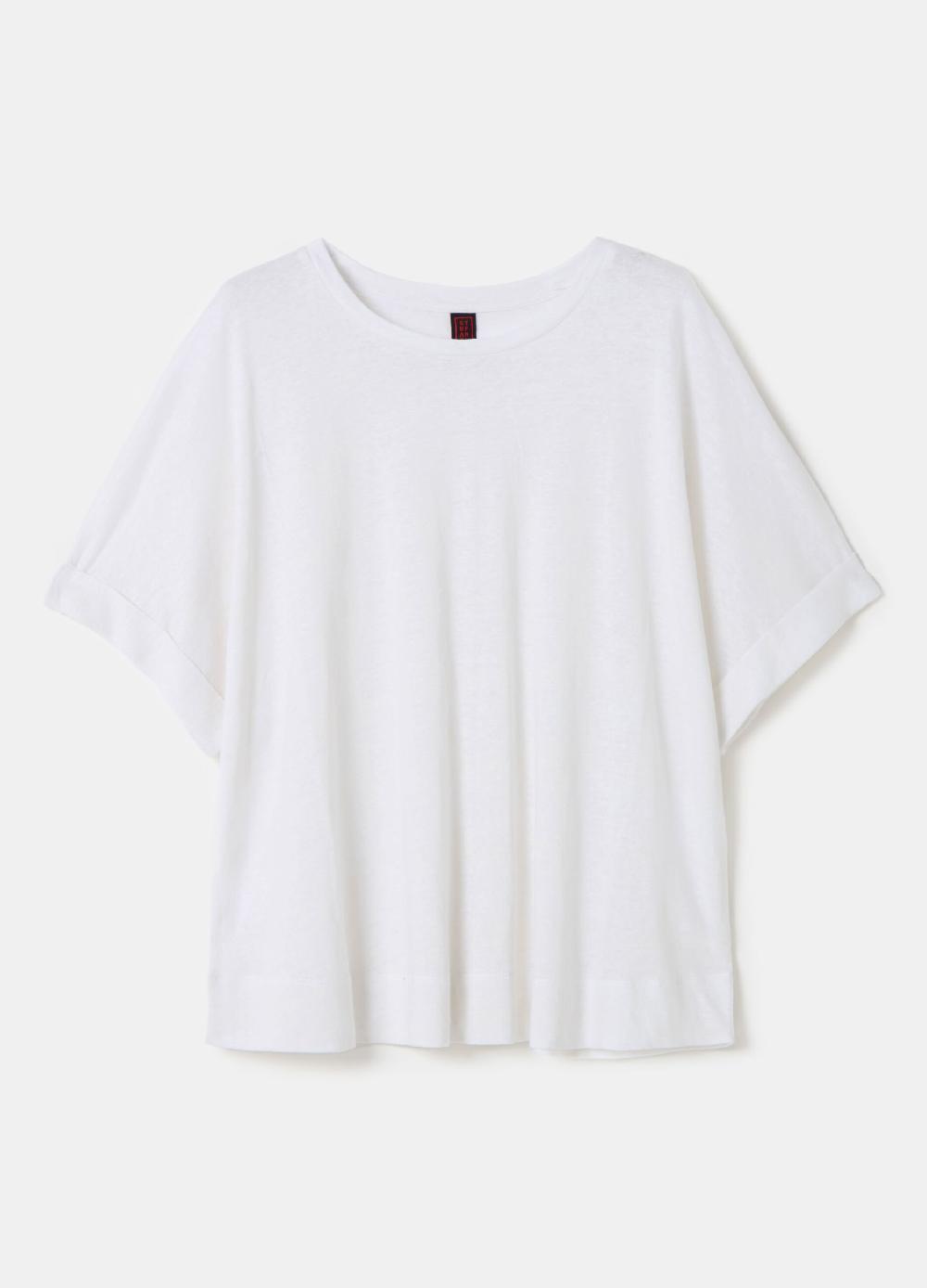 Stefanel Maglia In Jersey Di Puro Lino