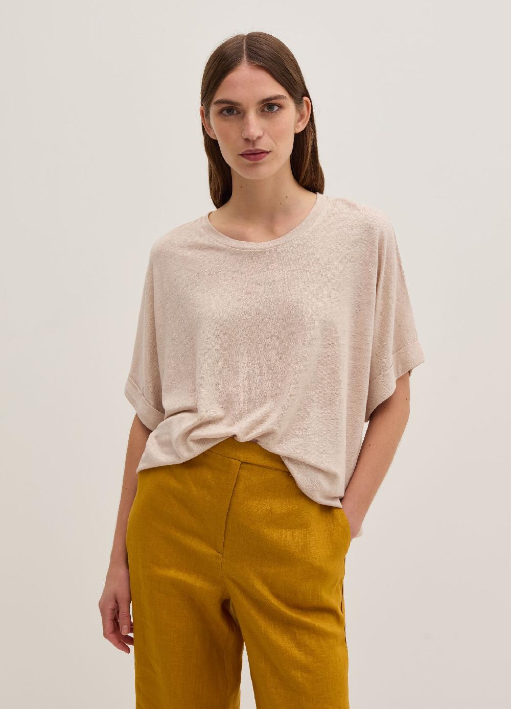 Stefanel Maglia in jersey di puro lino