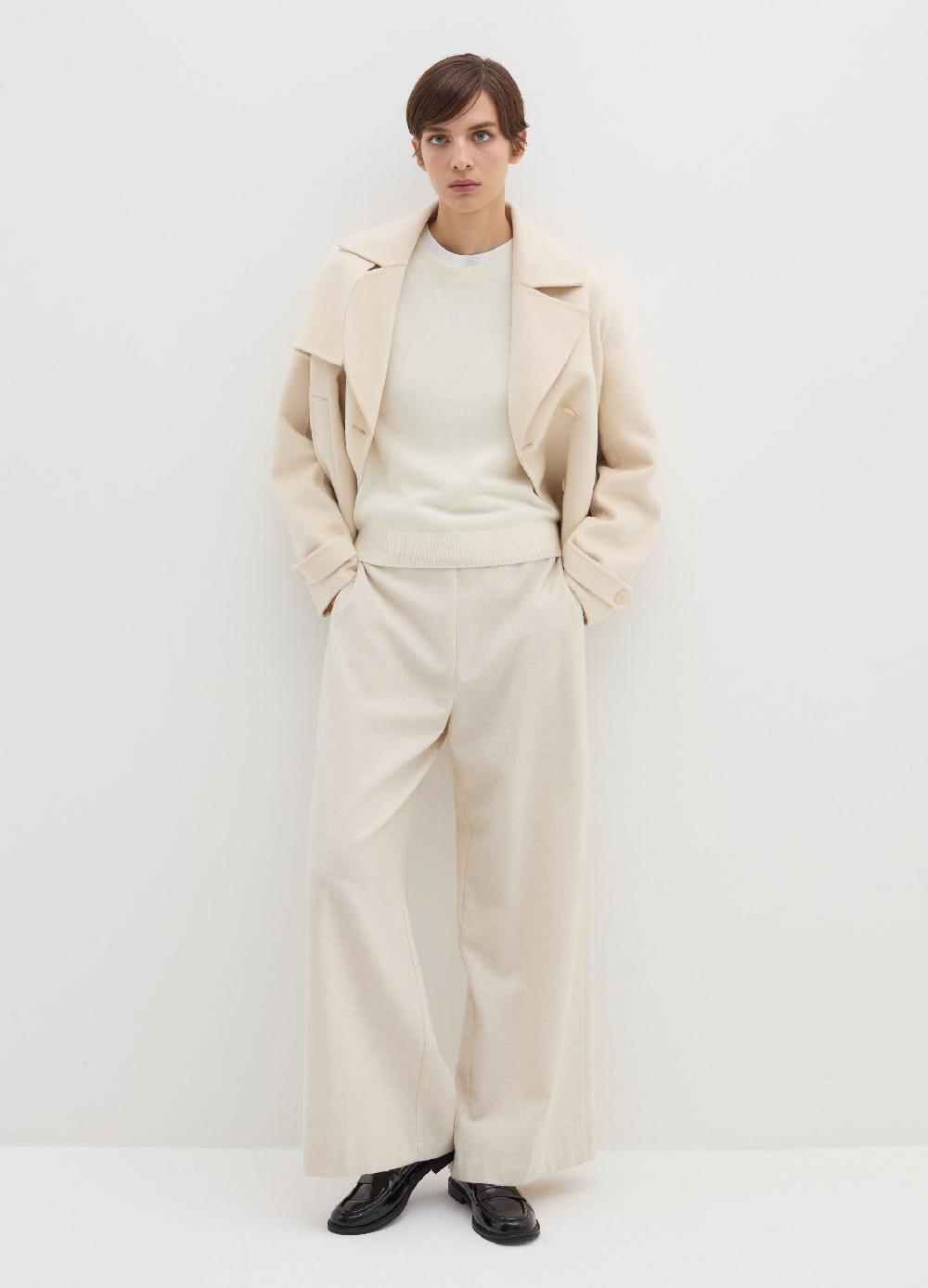 Stefanel Maglia in lana cardata con maniche lunghe