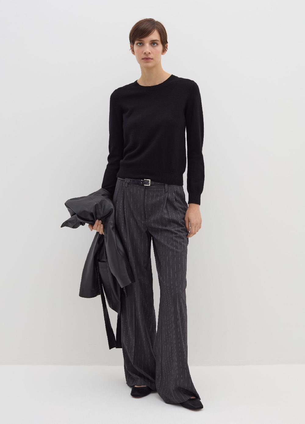 Stefanel Maglia in lana cardata con maniche lunghe