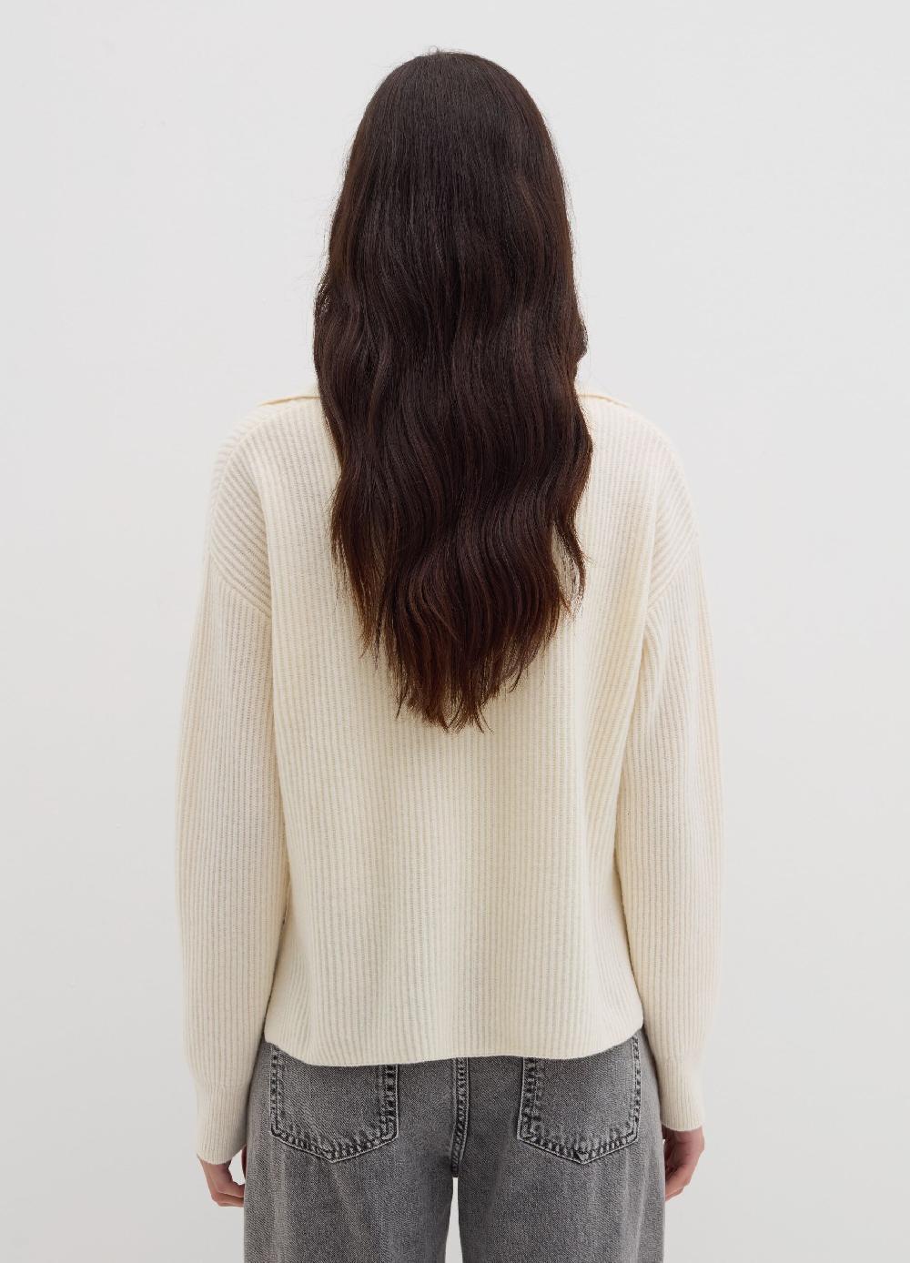 Stefanel Maglia In Lana Cardata Con Scollo A Polo