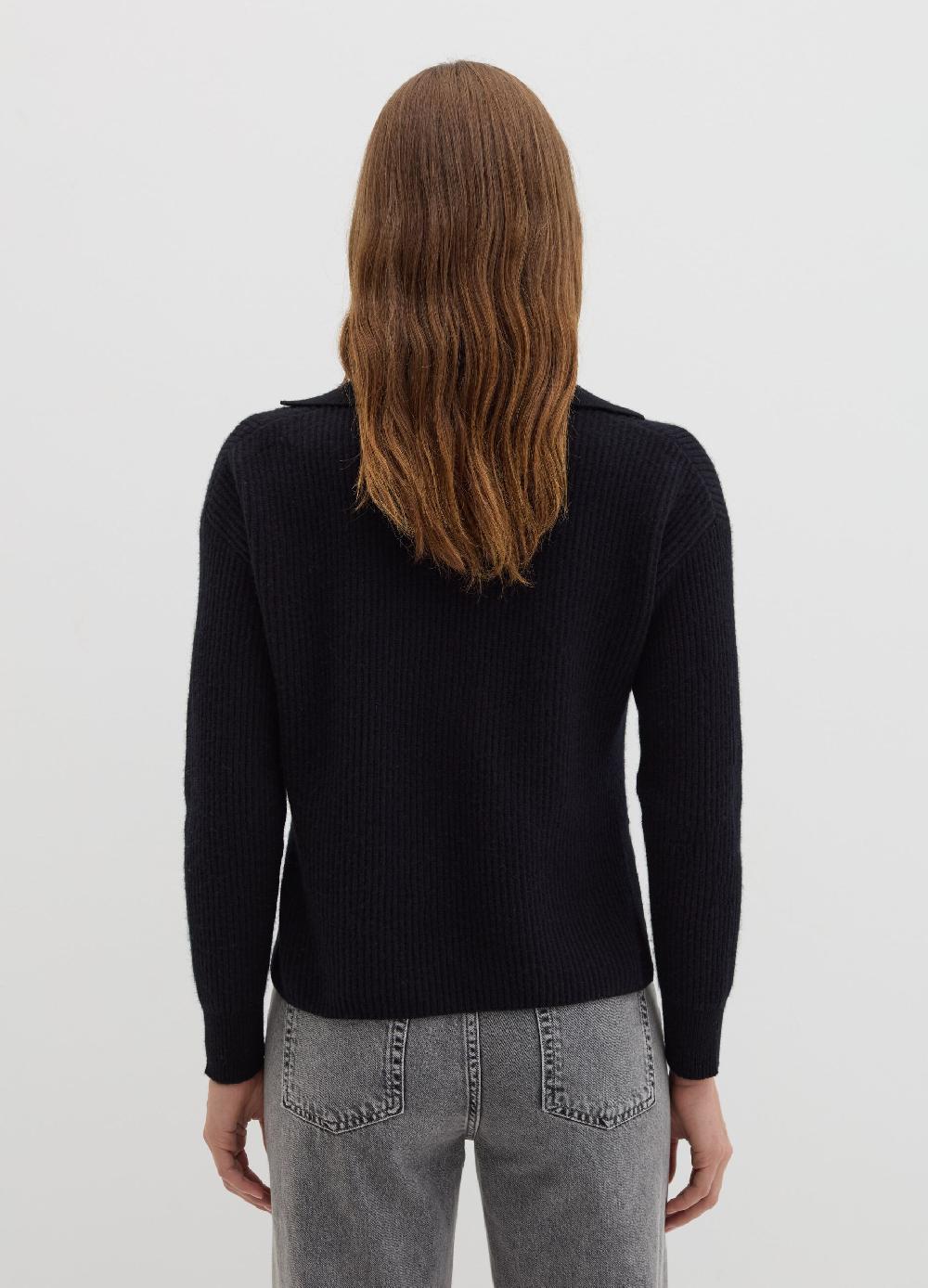 Stefanel Maglia In Lana Cardata Con Scollo A Polo