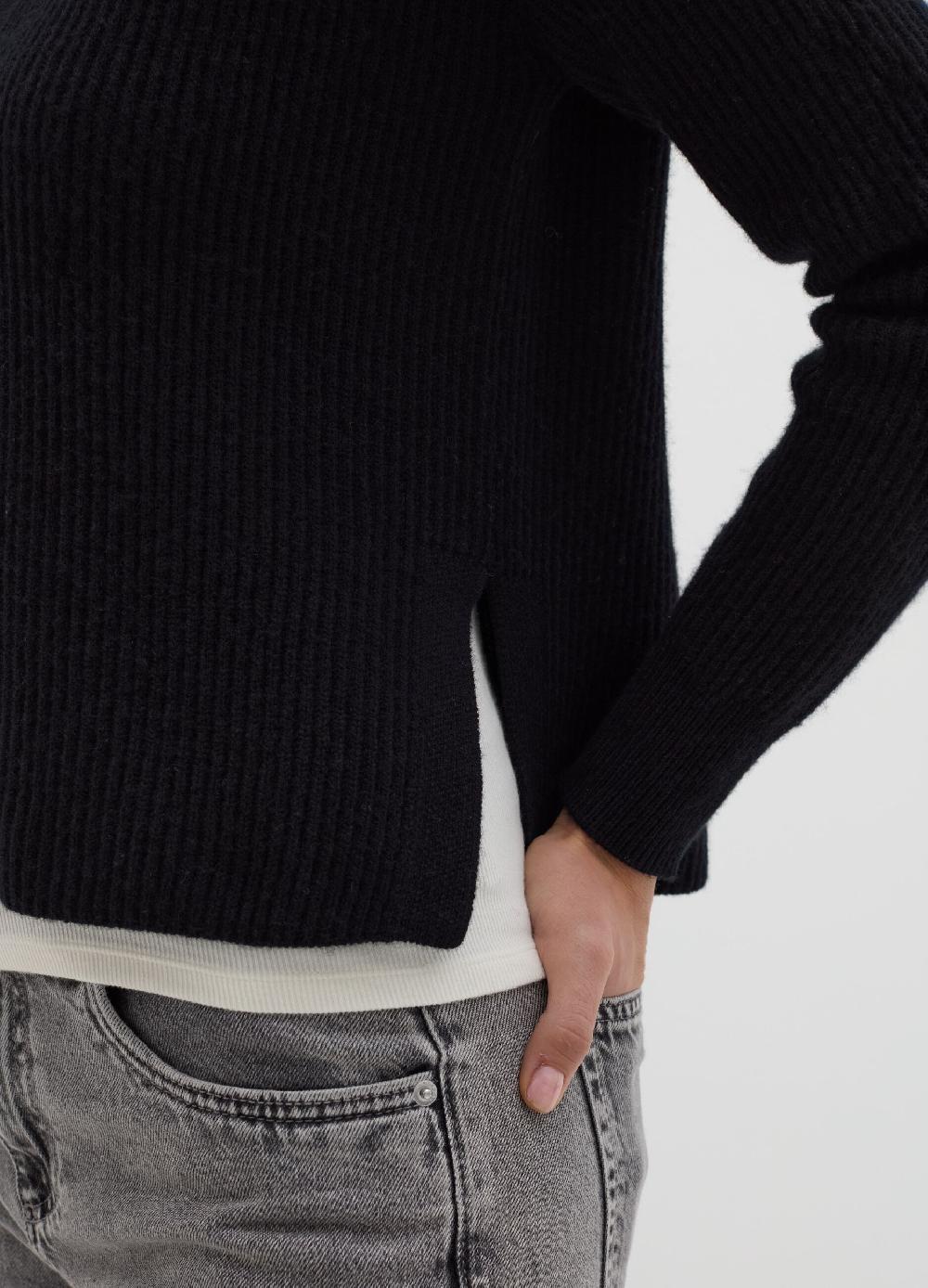 Stefanel Maglia In Lana Cardata Con Scollo A Polo