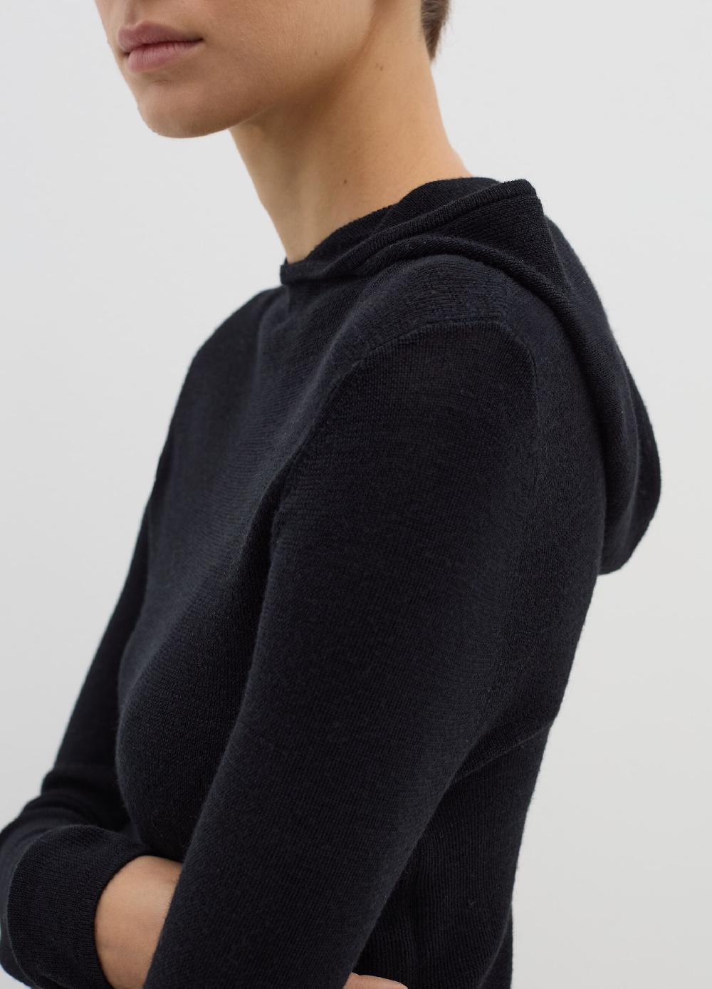 Stefanel Maglia In Lana E Seta Con Cappuccio