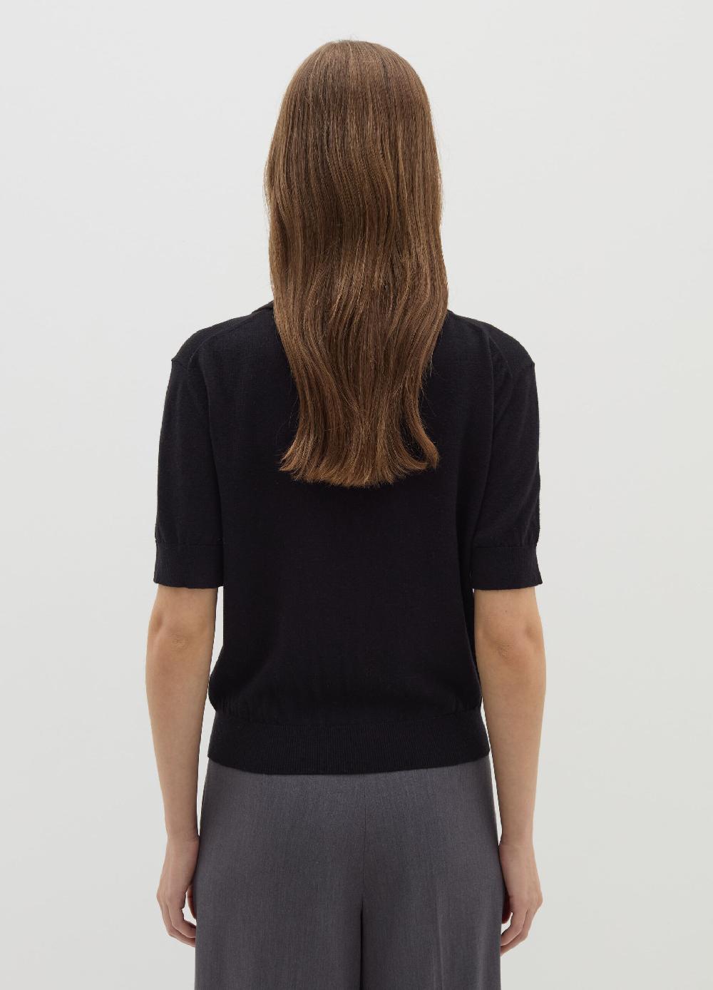 Stefanel Maglia In Lana E Seta Con Scollo A Polo