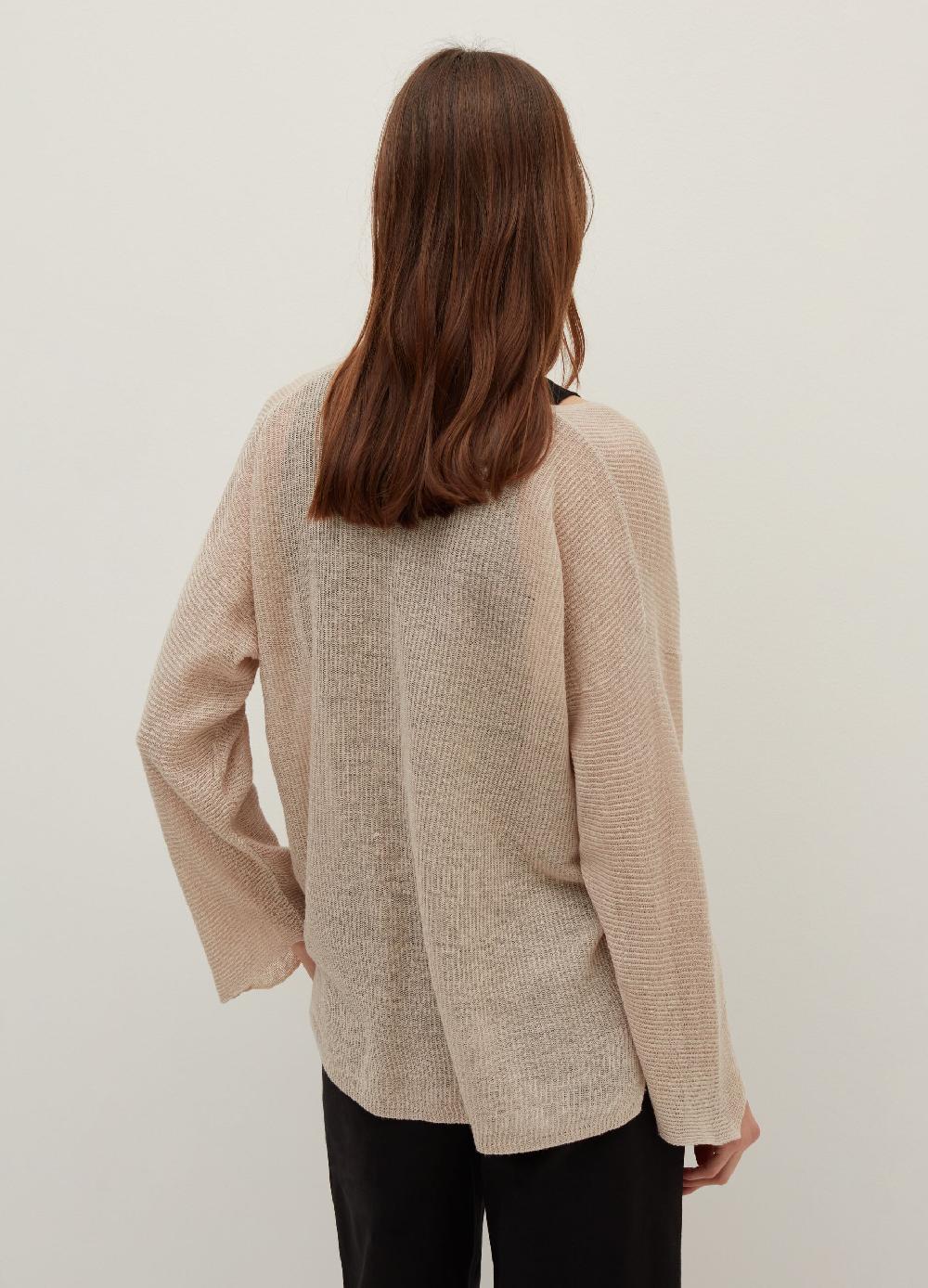 Stefanel Maglia In Lino Maniche A Tre Quarti