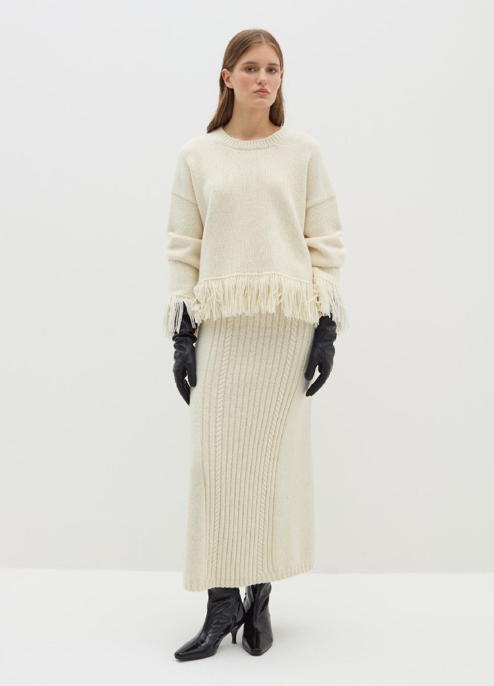 Stefanel Maglia over in cordonetto con frange