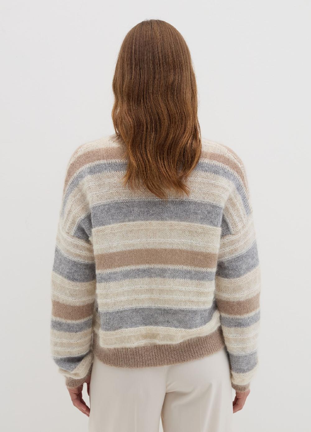 Stefanel Maglia Rigata Con Micro Paillettes