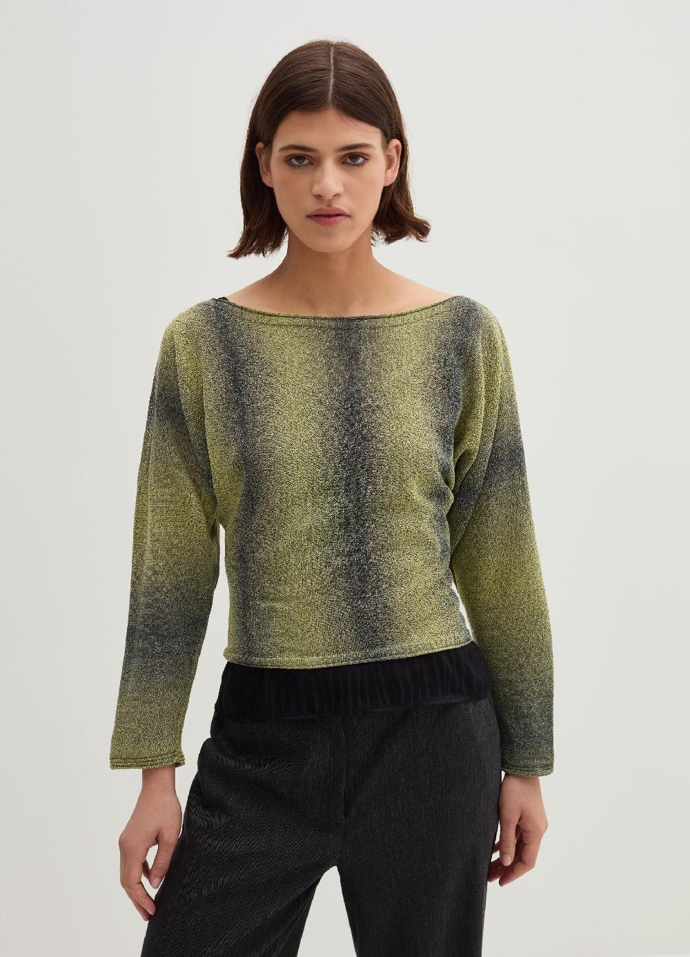 Stefanel Maglia space dyed con scollo a barca