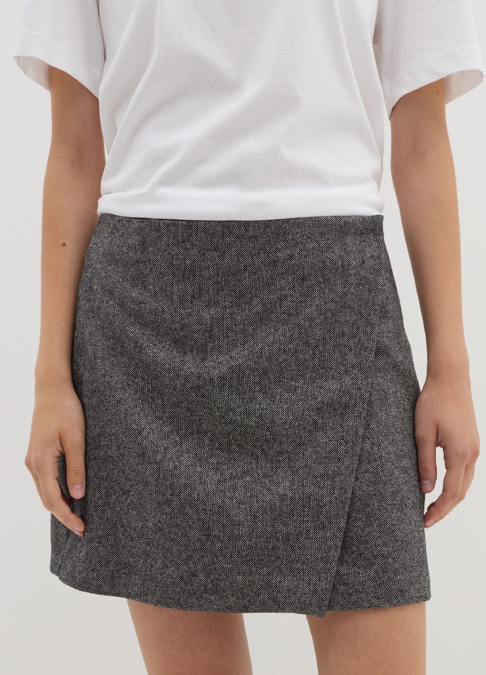 Stefanel Minigonna A Portafoglio In Tweed