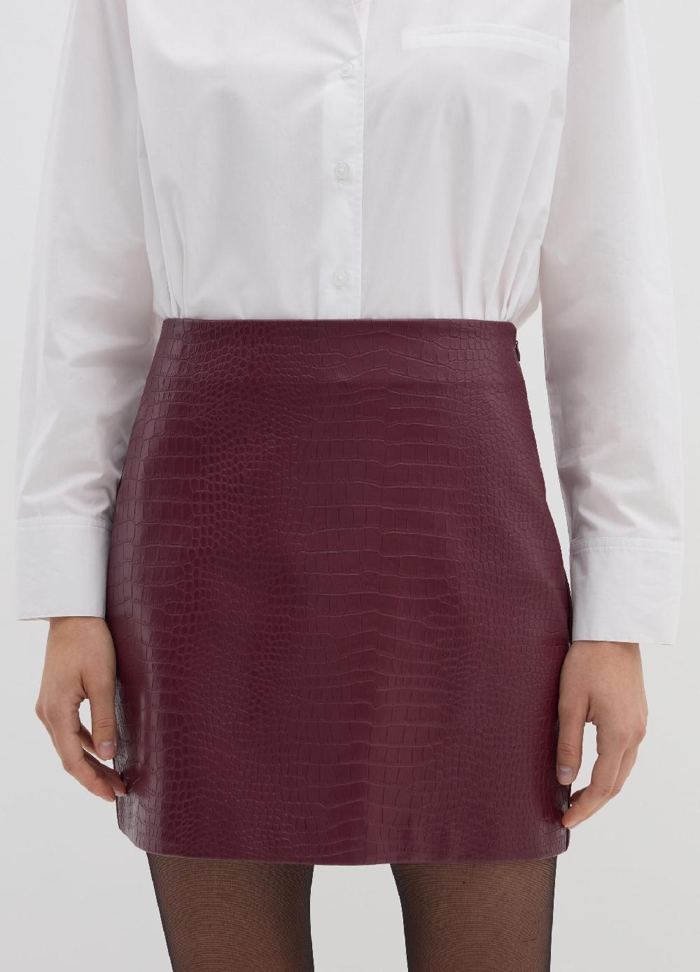 Stefanel Minigonna A Tubo Effetto Cocco