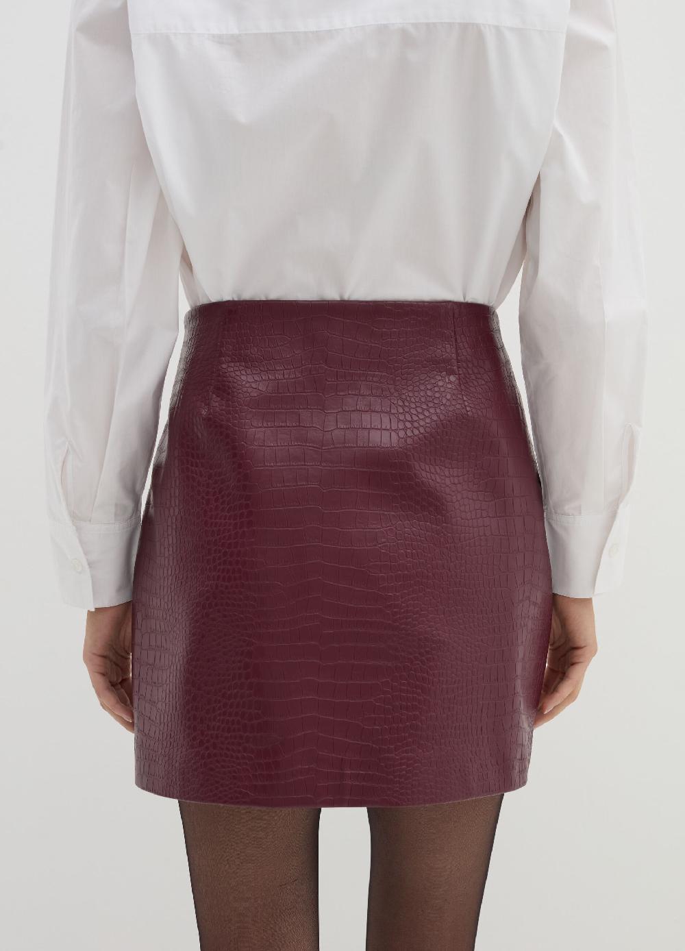 Stefanel Minigonna A Tubo Effetto Cocco