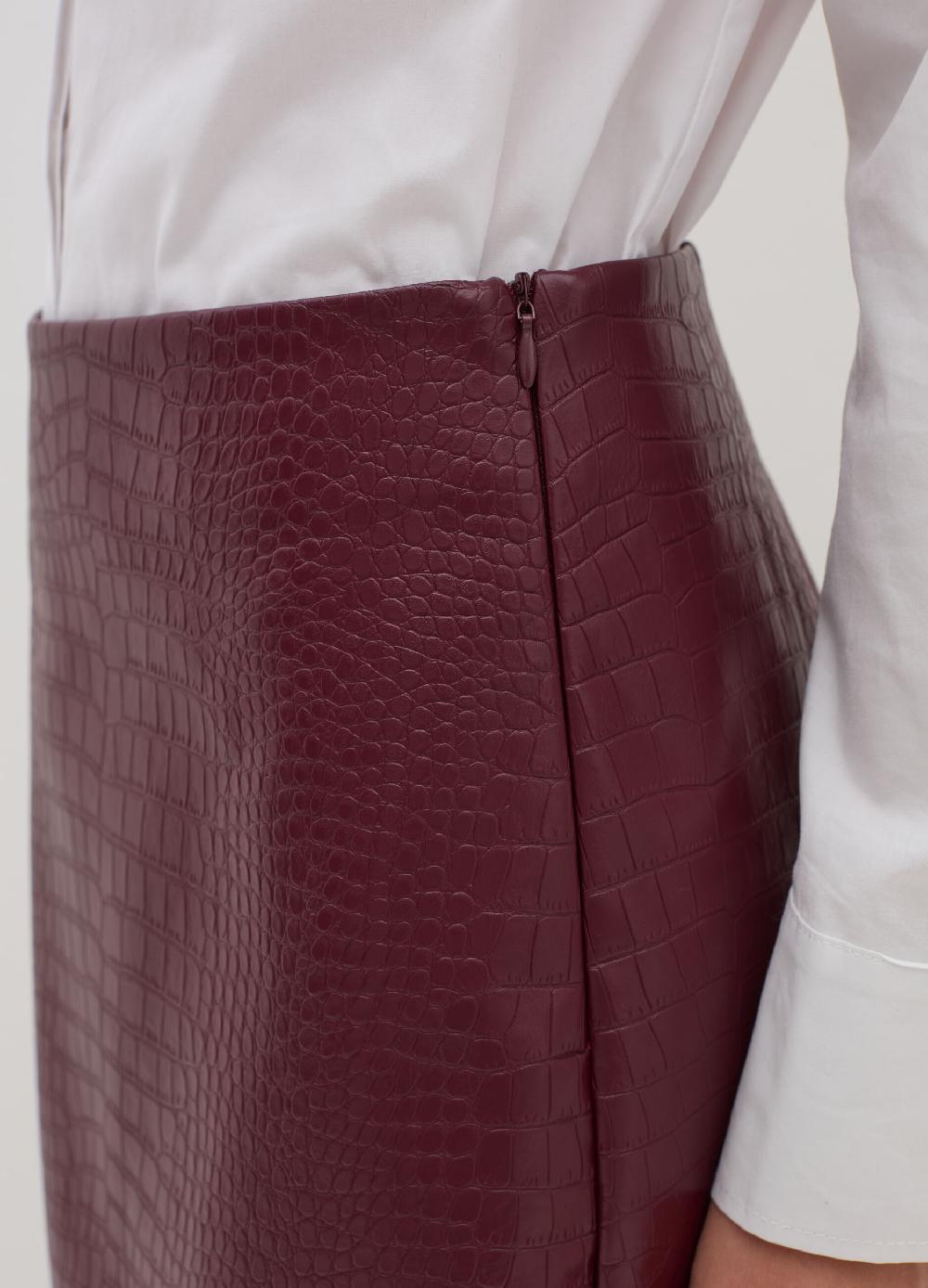 Stefanel Minigonna A Tubo Effetto Cocco