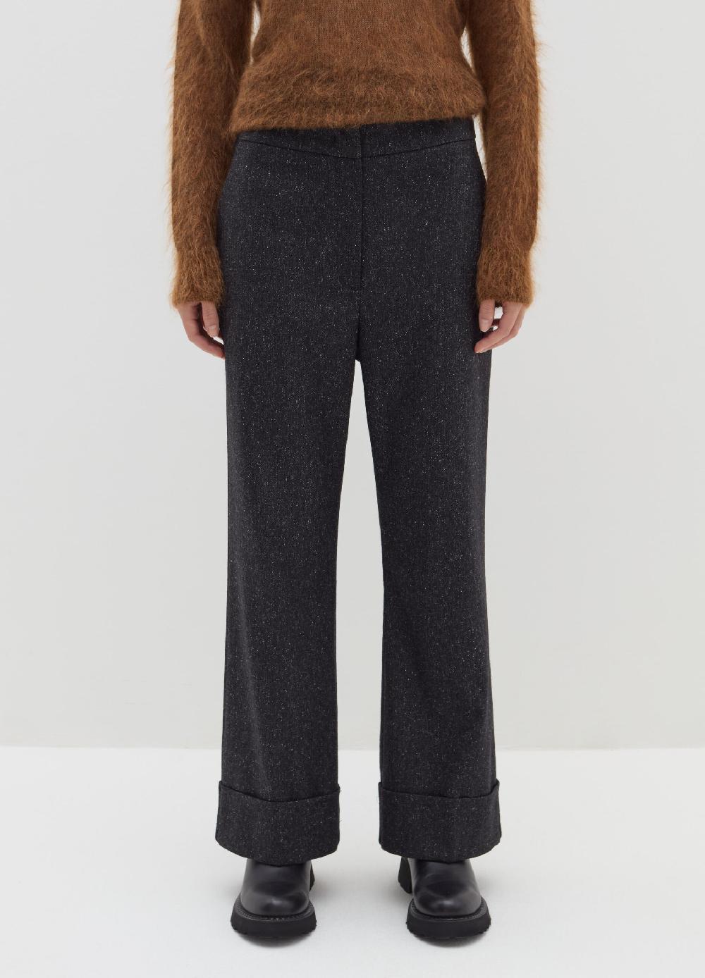 Stefanel Pantalone A Gamba Larga Con Risvolti