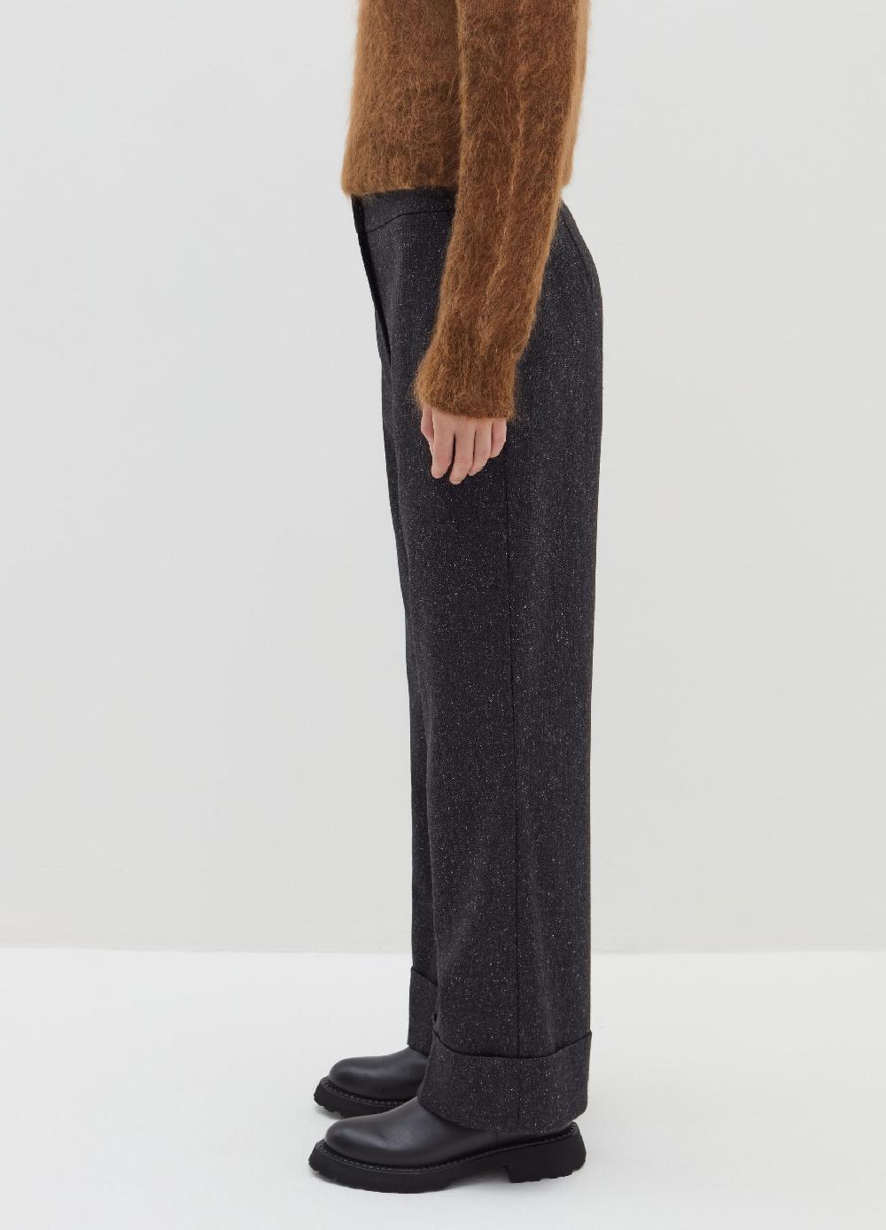 Stefanel Pantalone A Gamba Larga Con Risvolti