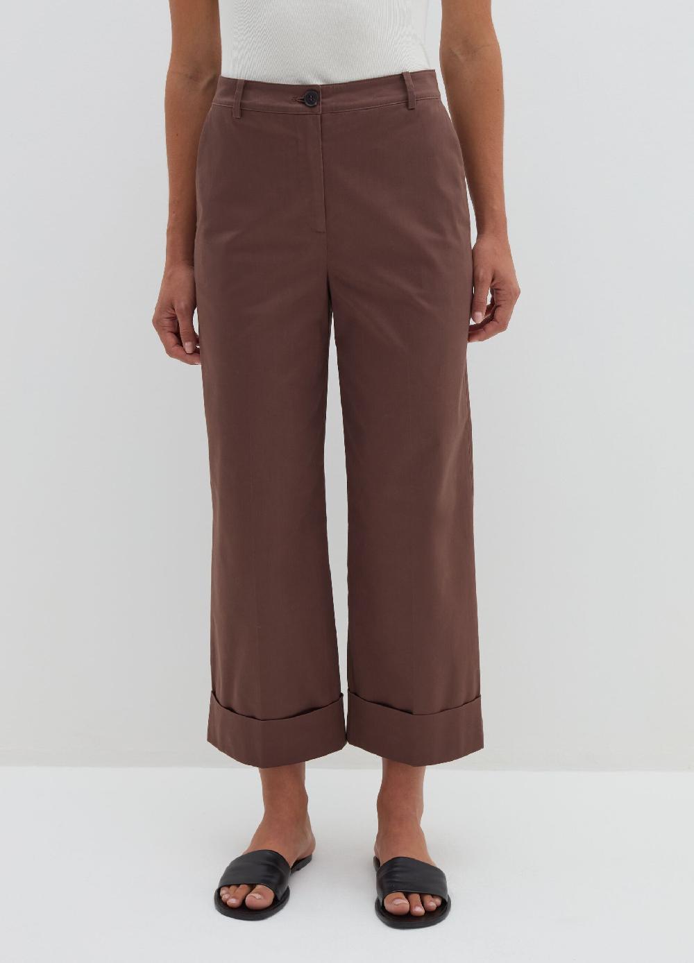 Stefanel Pantalone A Gamba Larga Con Risvolti