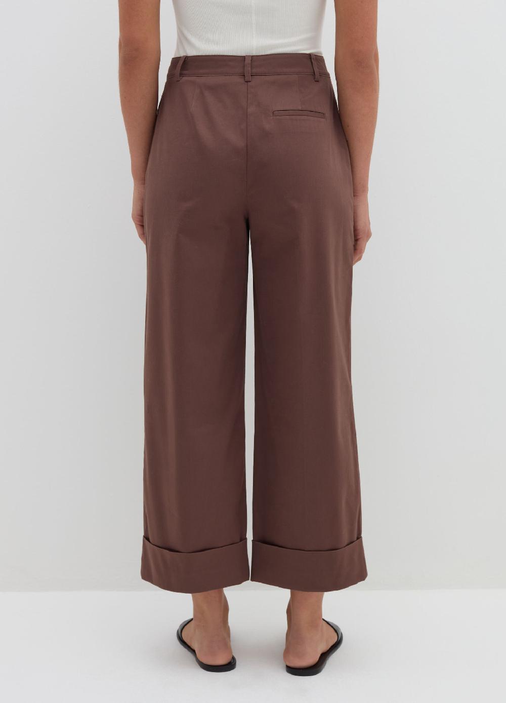 Stefanel Pantalone A Gamba Larga Con Risvolti