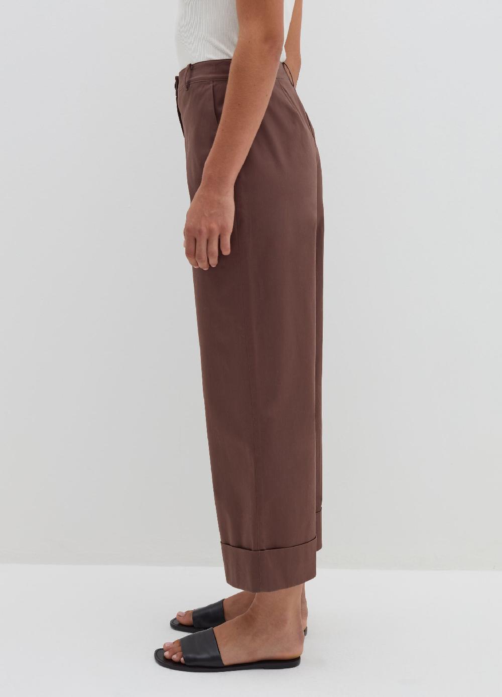 Stefanel Pantalone A Gamba Larga Con Risvolti