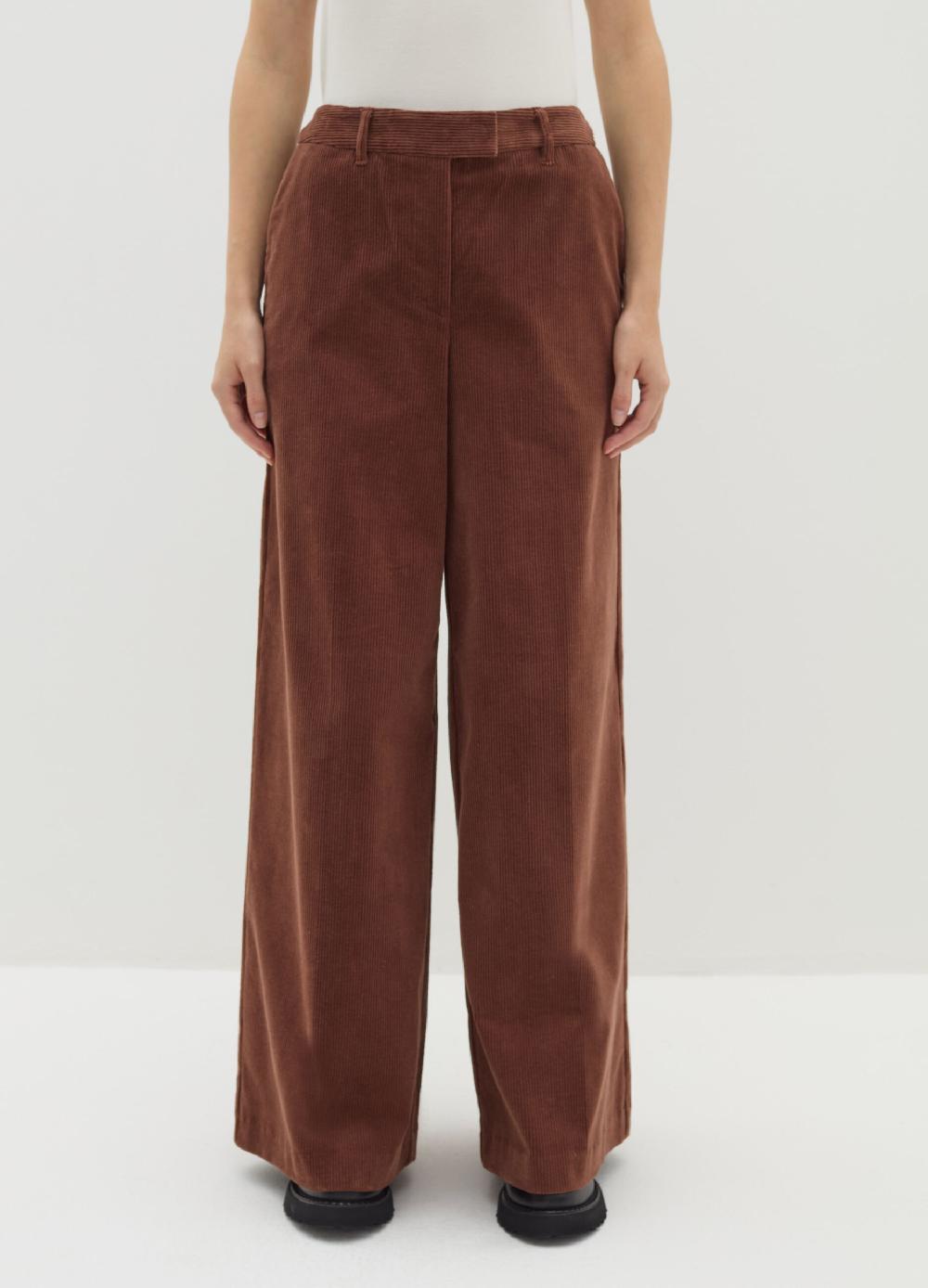 Stefanel Pantalone A Gamba Larga In Corduroy