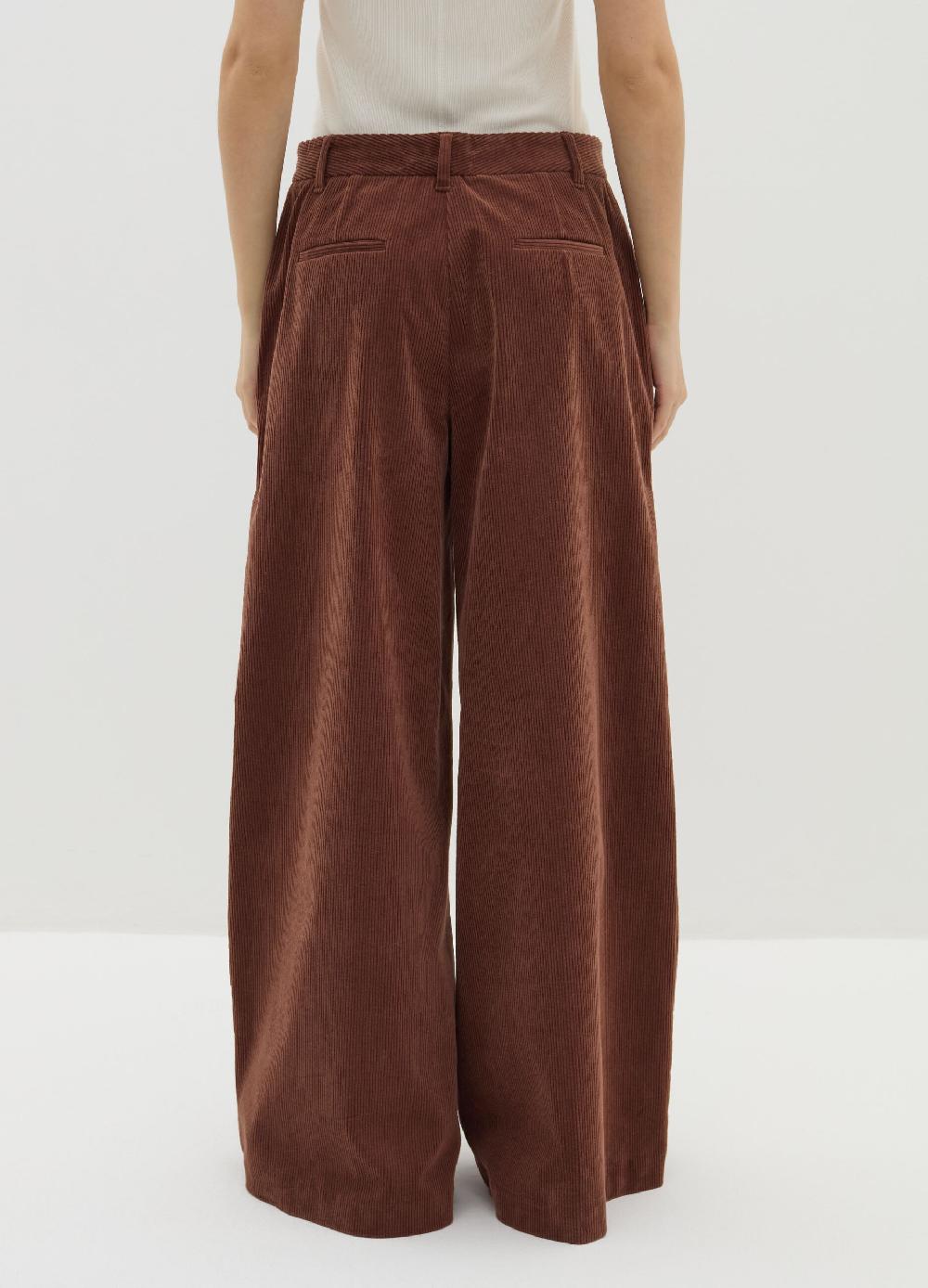 Stefanel Pantalone A Gamba Larga In Corduroy