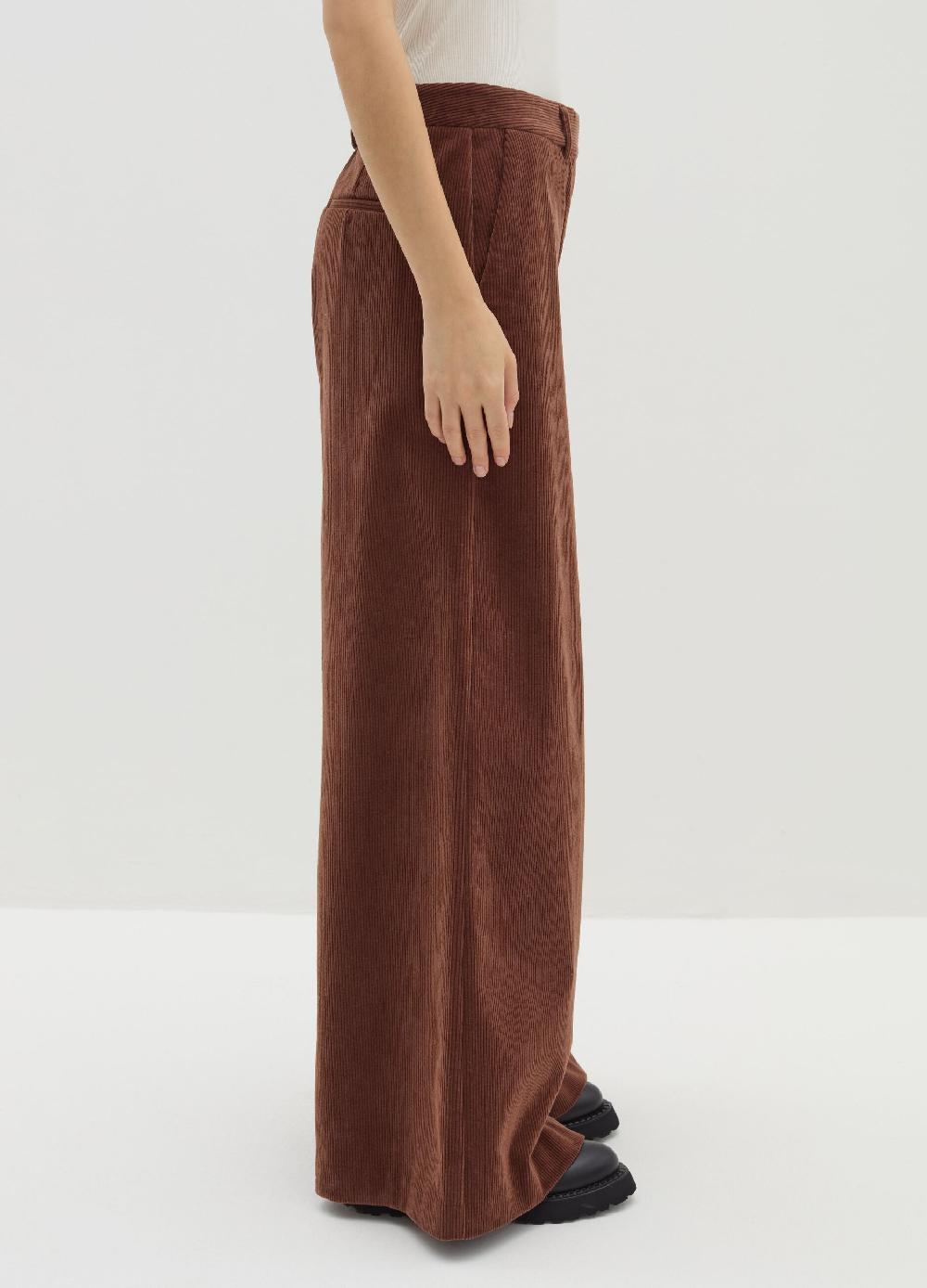 Stefanel Pantalone A Gamba Larga In Corduroy